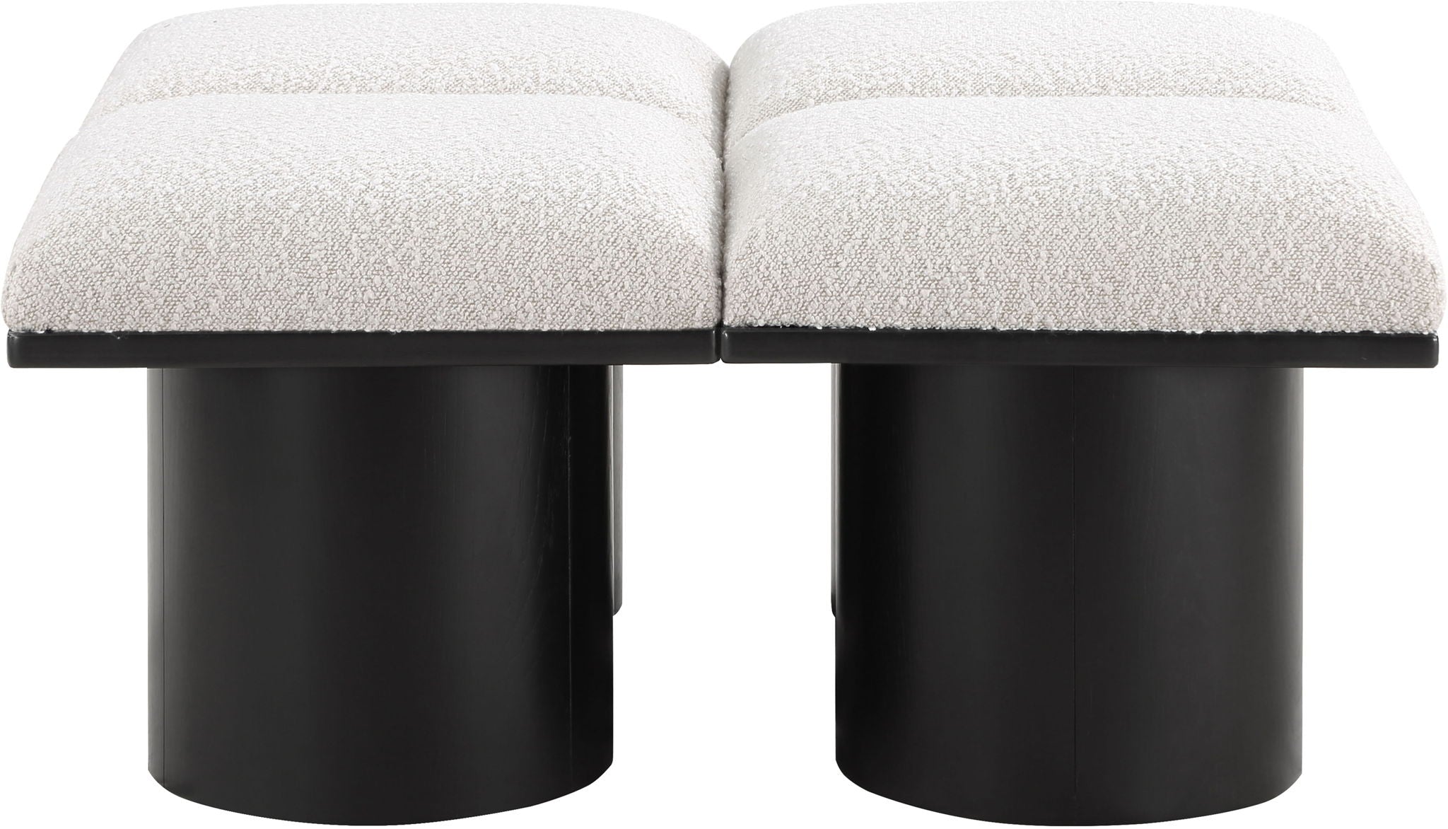 Pavilion - 4 Piece Modular Bench With Black Base