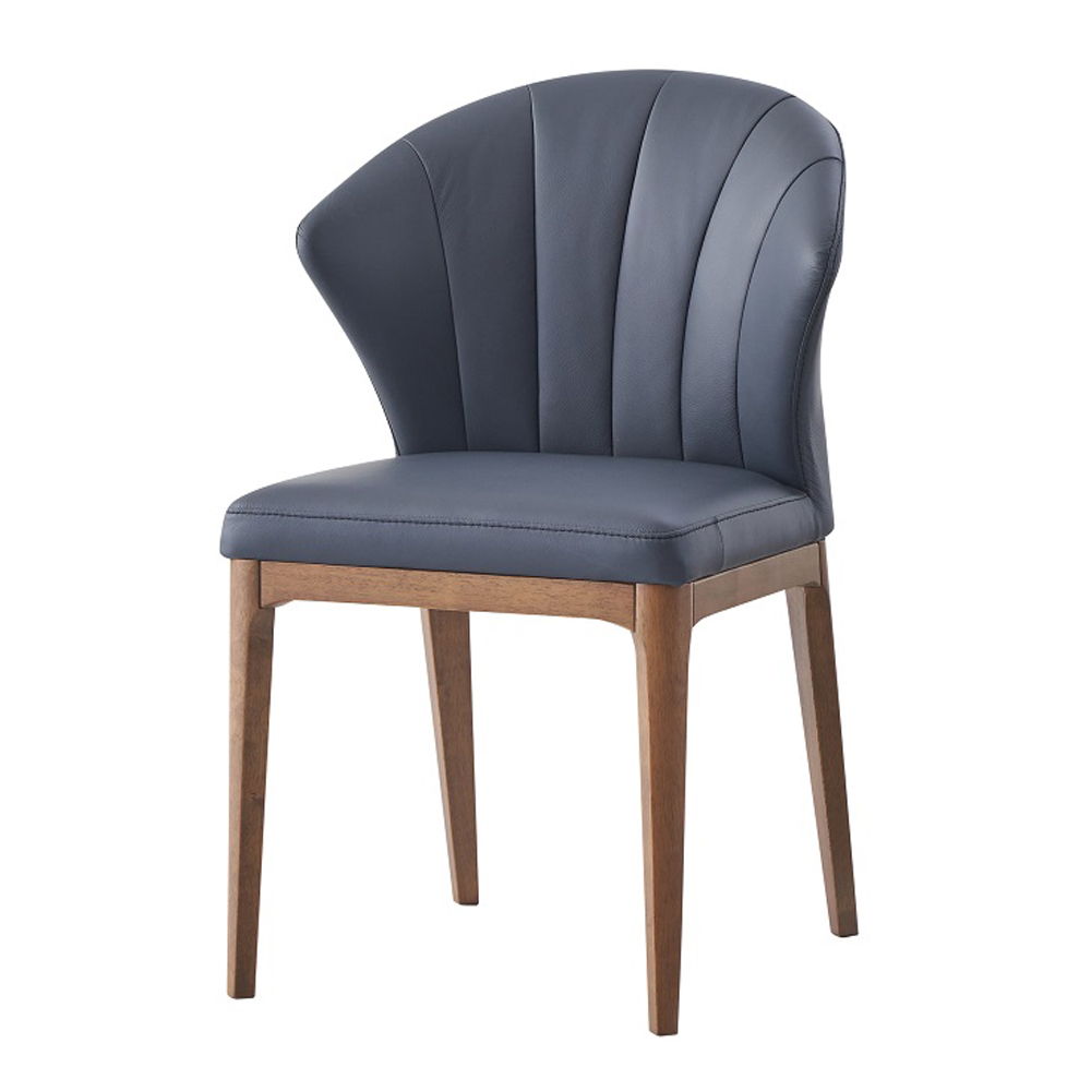 Seraphyne - Side Chair (Set of 2) - Slate Leather & Walnut - Urban Living Furniture (Los Angeles, CA)