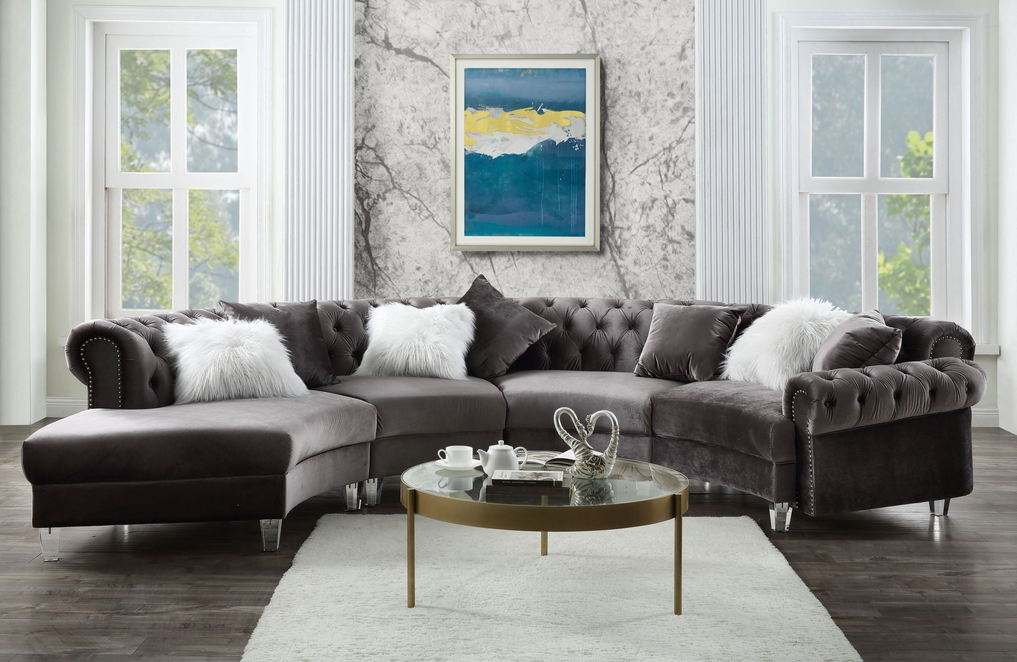 Ninagold - Sectional Sofa w/7 Pillows - Urban Living Furniture (Los Angeles, CA)