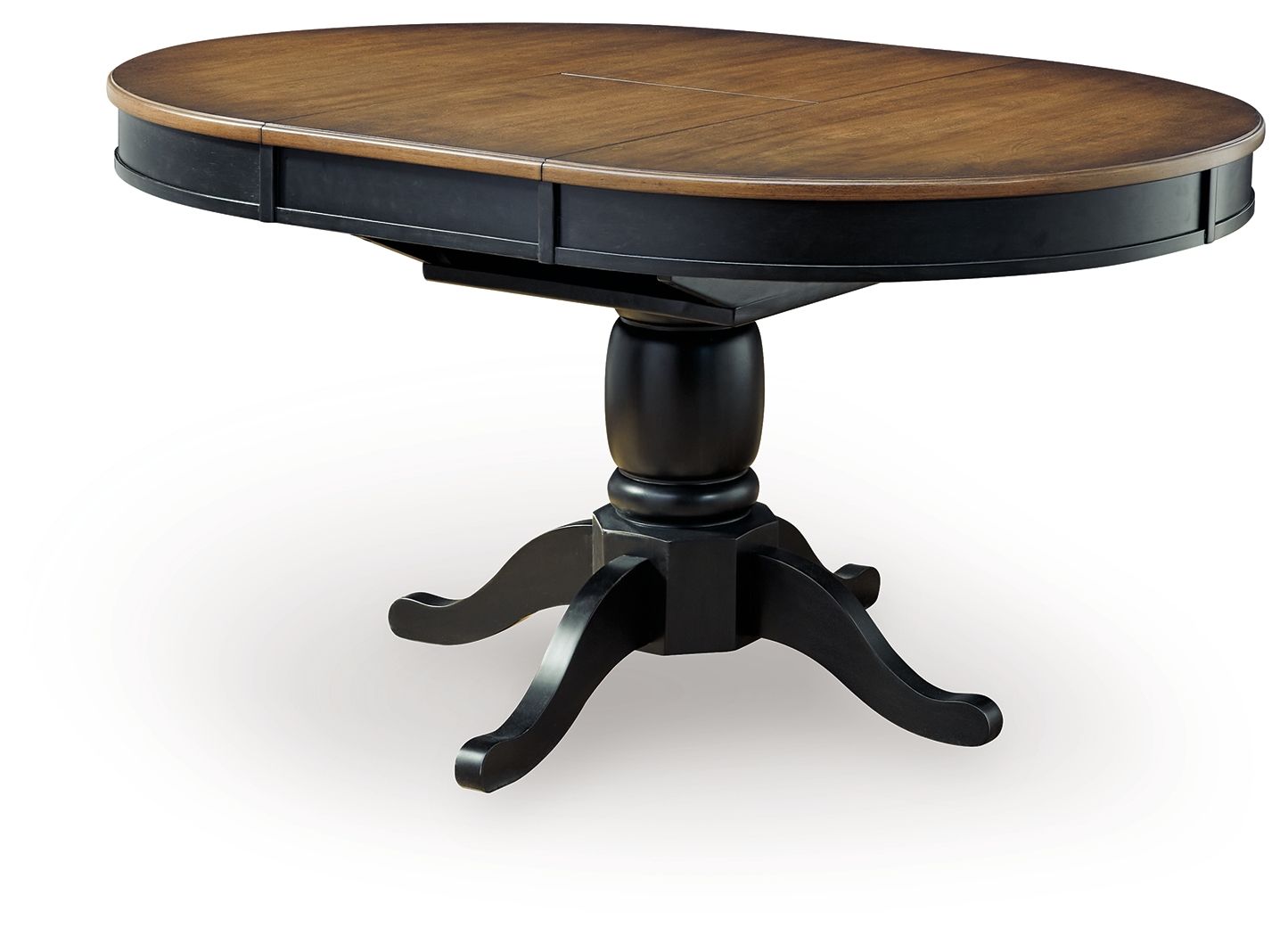 Clorazi - Oval Dining Room Butterfly Extension Table - Black / Brown - Urban Living Furniture (Los Angeles, CA)