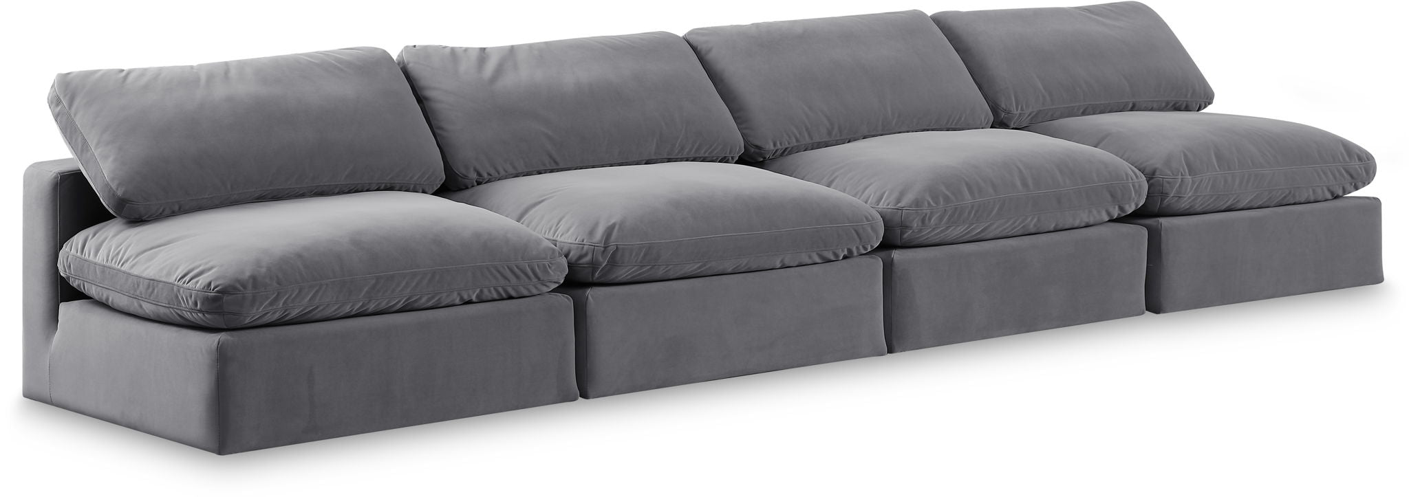 Comfy - Velvet Modular Armless Sofa 4 Seats - Urban Living Furniture (Los Angeles, CA)