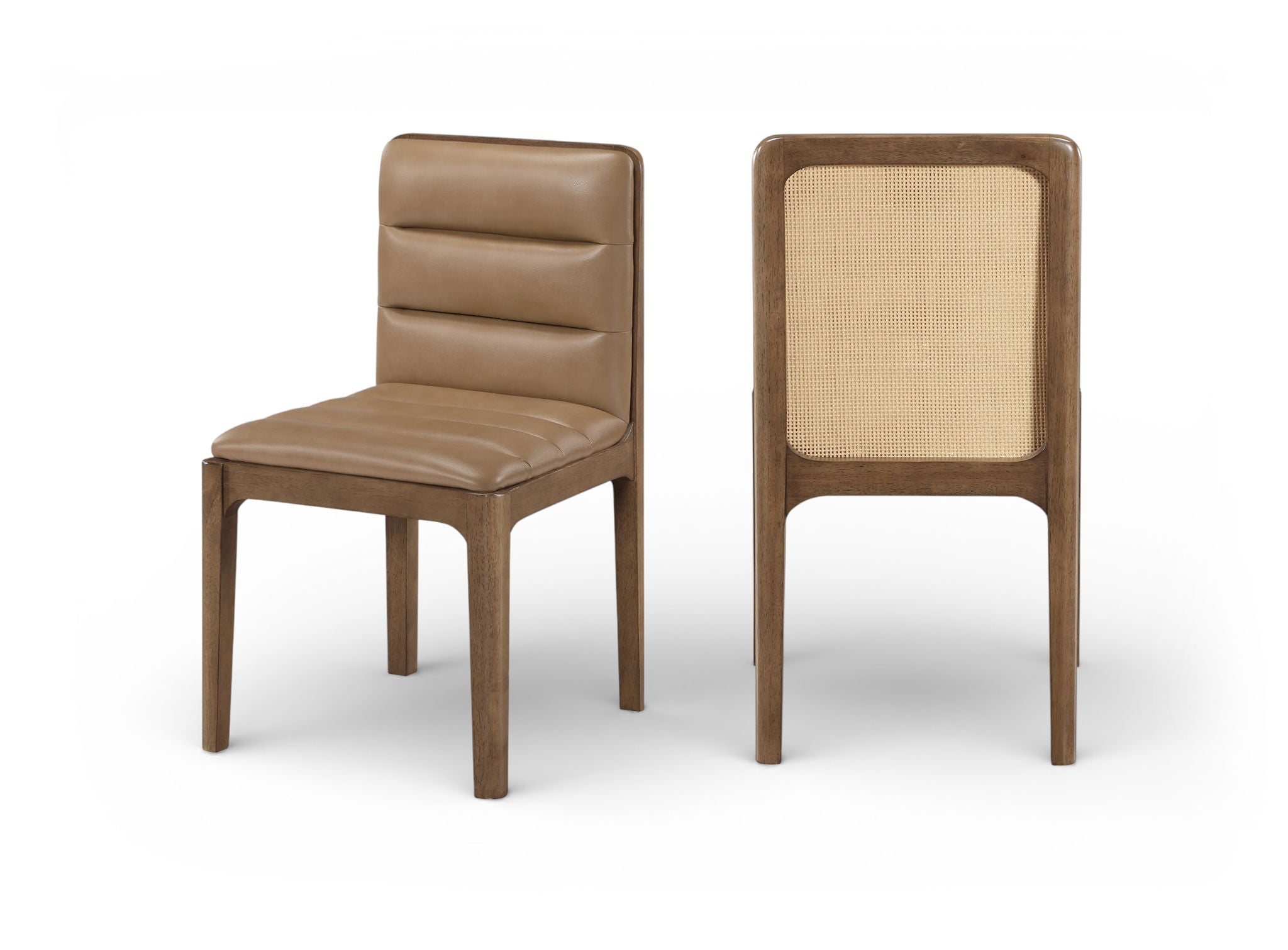 Ellis - Vegan Leather Upholstered Dining Chair (Set of 2) - Tan - Urban Living Furniture (Los Angeles, CA)