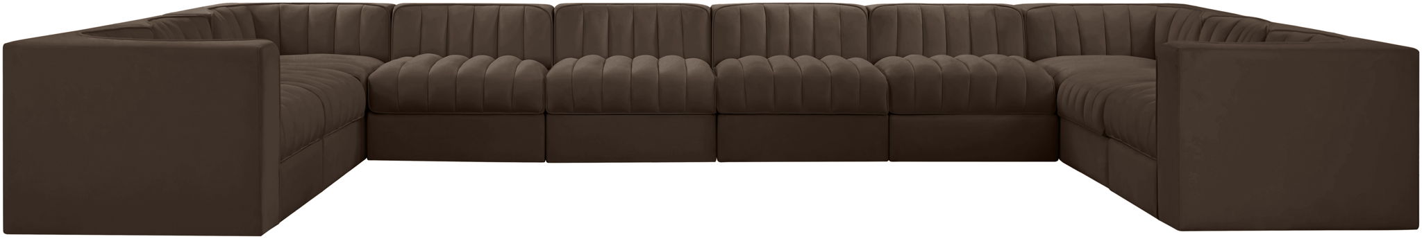 Rummi - Velvet Performance Fabric Upholstered 10 Piece Modular Sectional - Urban Living Furniture (Los Angeles, CA)