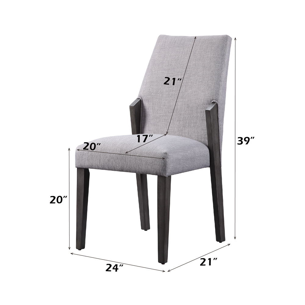 Belay - Side Chair (Set of 2) - Gray Fabric & Gray Oak - Urban Living Furniture (Los Angeles, CA)