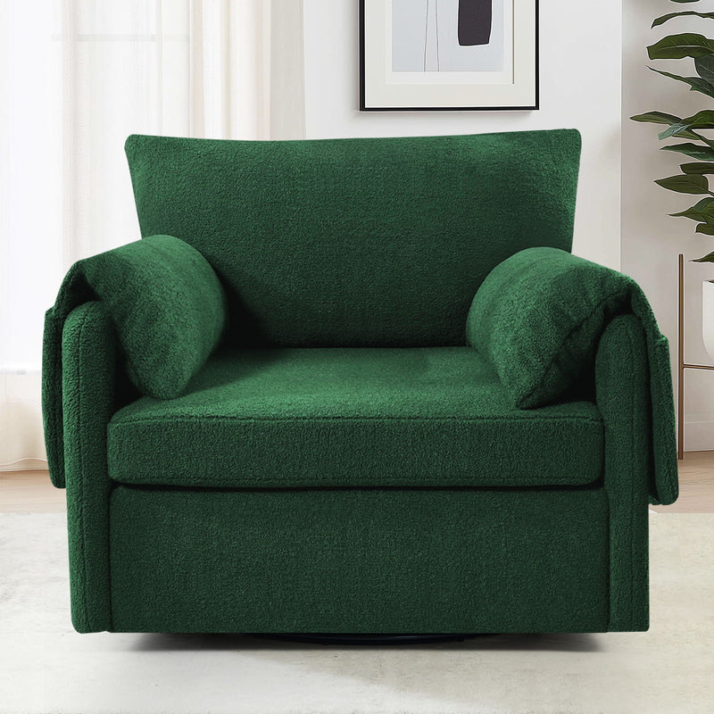 Oversized Swivel Armchair Modern Chair & Single Sofa Lounge, Comfortable Seating For Living Room