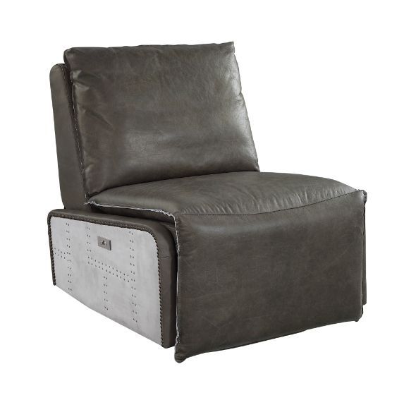 Metier - Recliner - Gray Top Grain Leather & Aluminum - Urban Living Furniture (Los Angeles, CA)