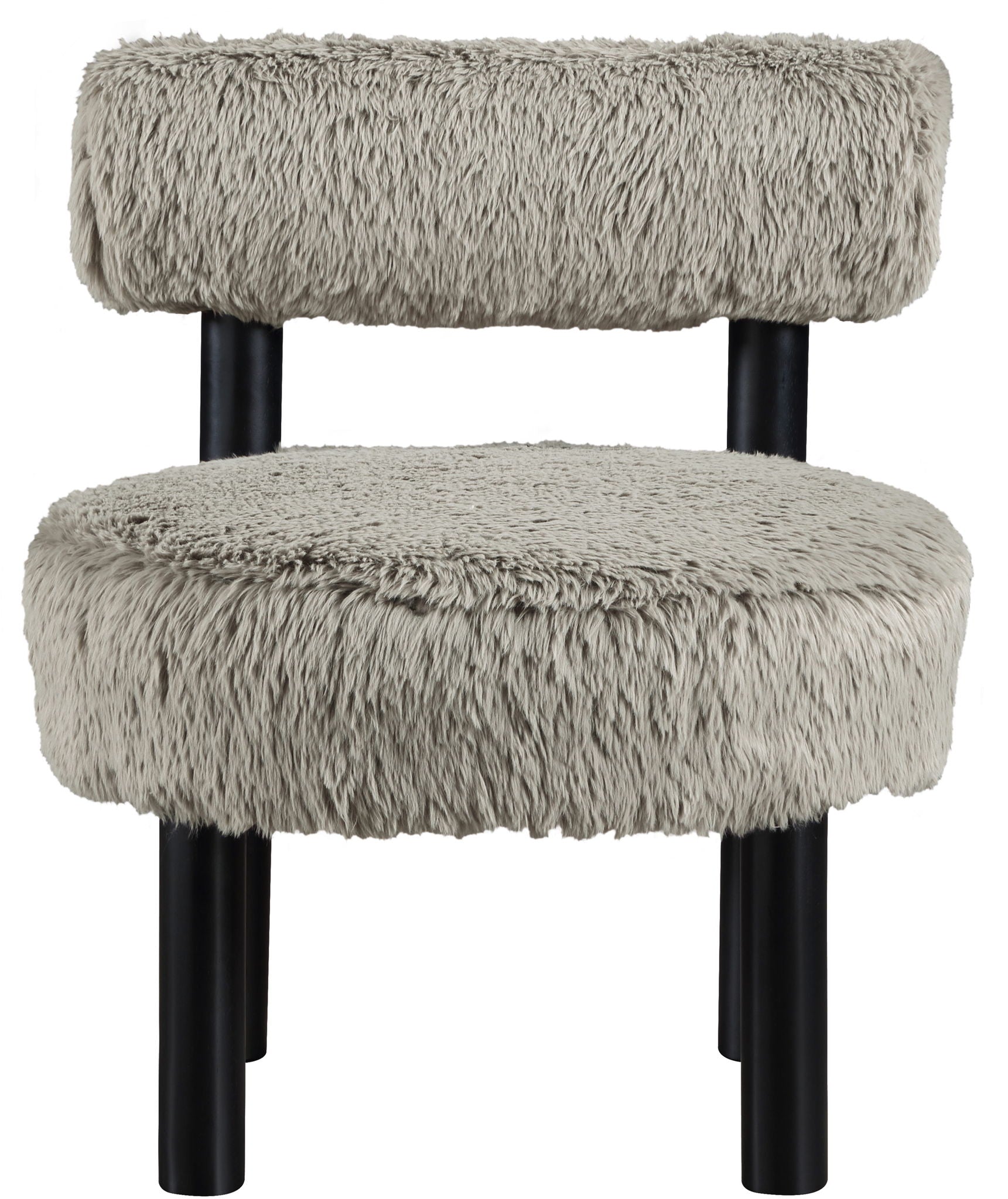 Ambre - Vegan Shearling Fabric Upholstered Accent Chair - Taupe - Urban Living Furniture (Los Angeles, CA)