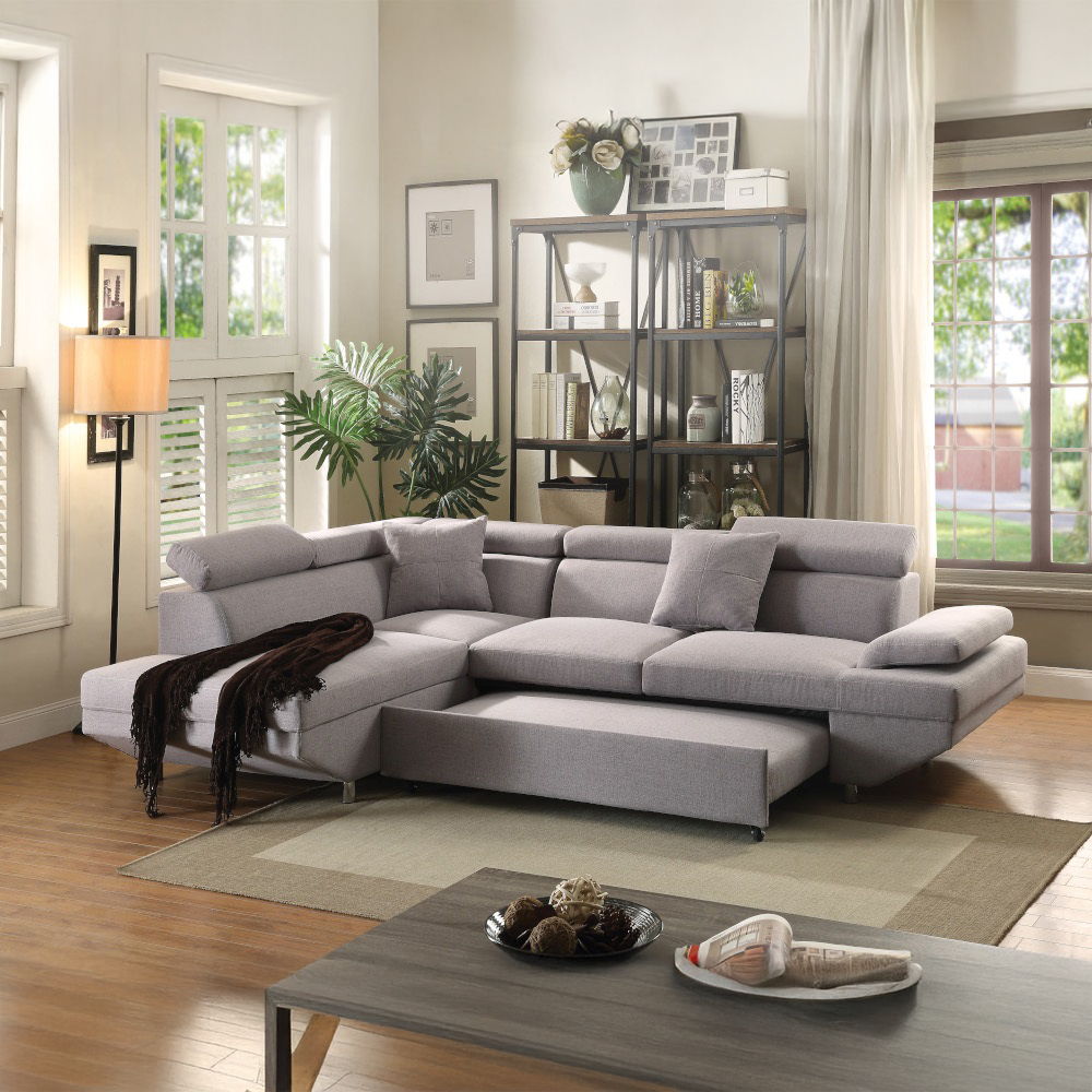 Jemima - Sectional Sofa - Gray Fabric - Urban Living Furniture (Los Angeles, CA)