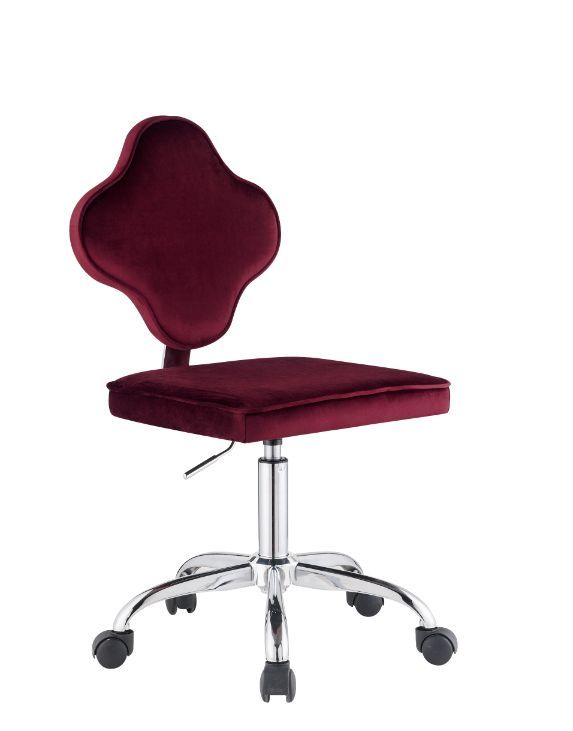 Clover - Office Chair - Red Velvet - Urban Living Furniture (Los Angeles, CA)