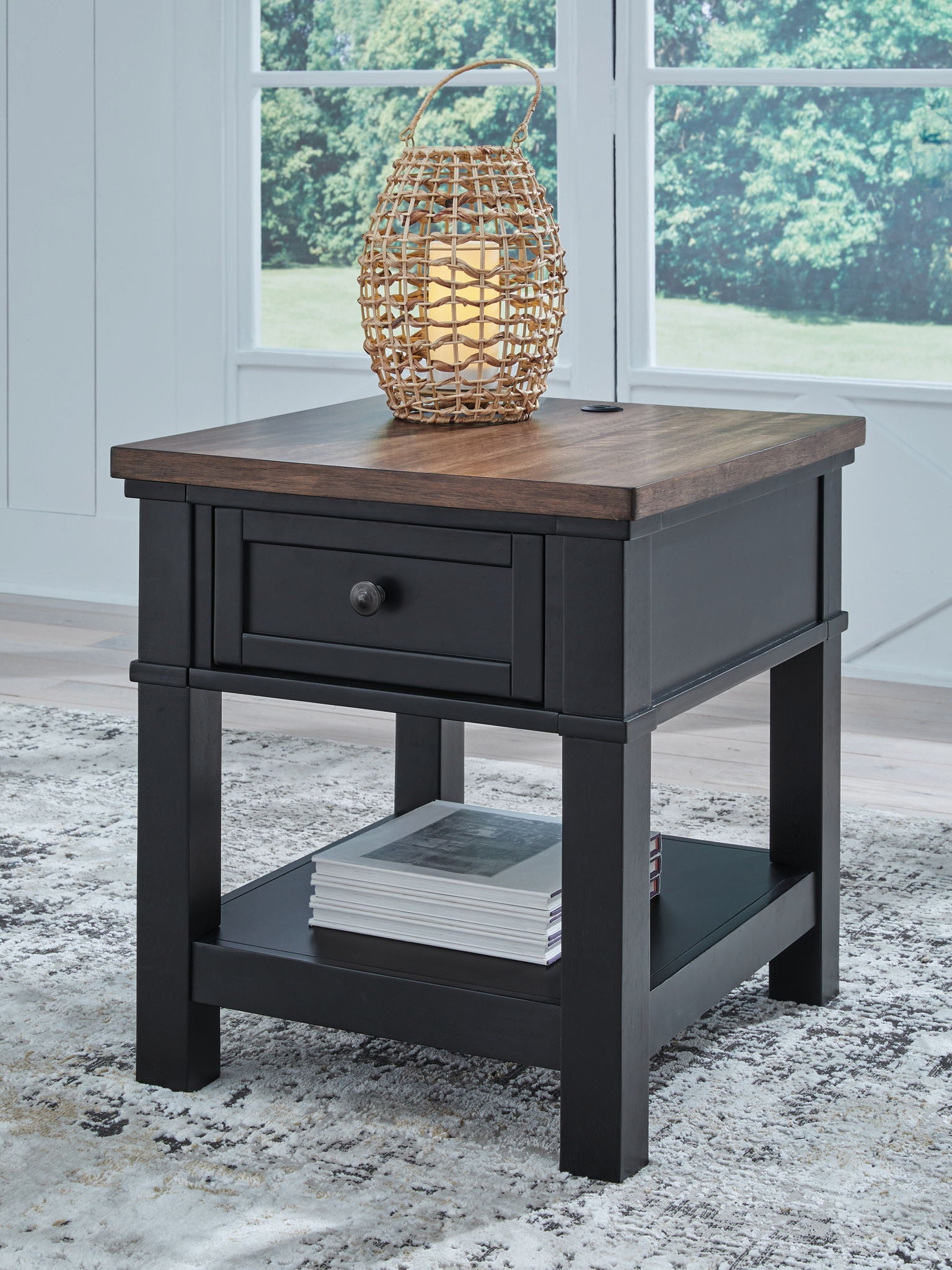 Wildenauer - Brown / Black - Rectangular End Table - Urban Living Furniture (Los Angeles, CA)
