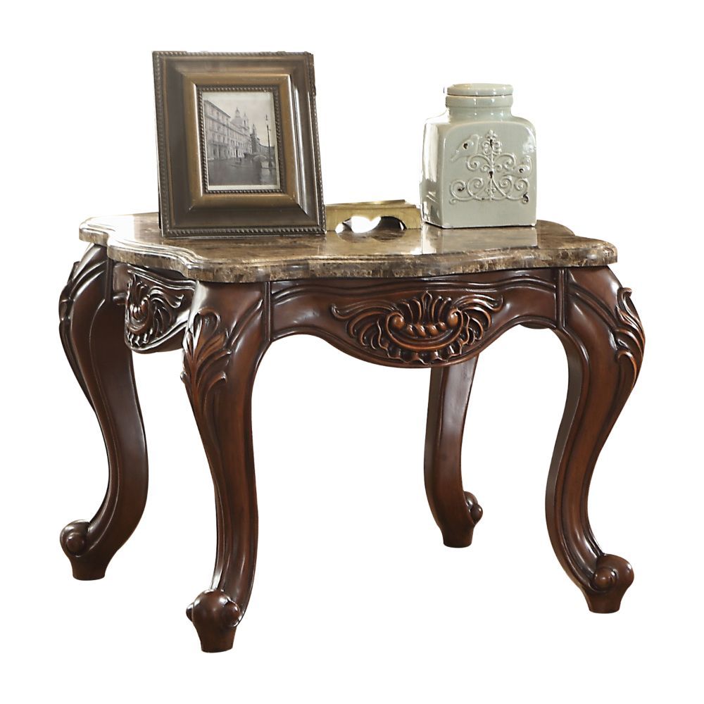 Jardena - End Table - Marble & Cherry Oak - Urban Living Furniture (Los Angeles, CA)