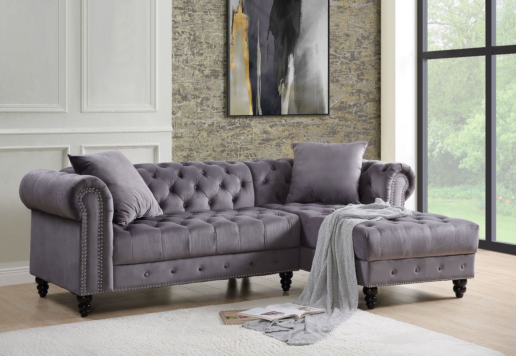 Adnelis - Sectional Sofa w/2 Pillows - Urban Living Furniture (Los Angeles, CA)