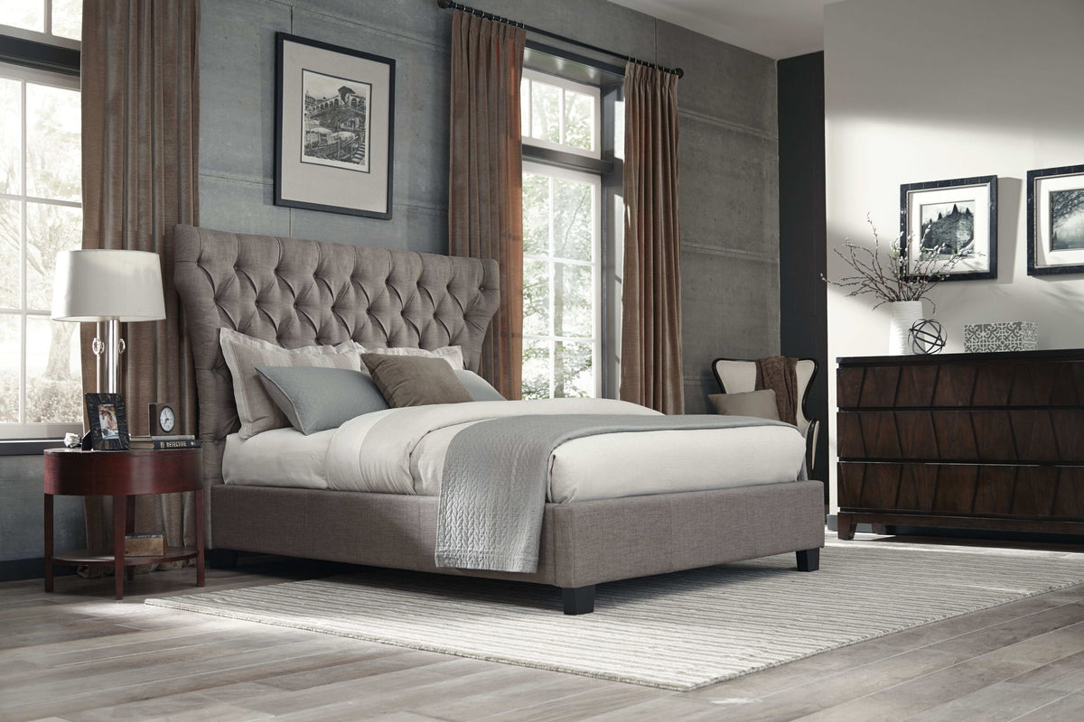 Geneva Melina - California King Upholstered Storage Bed - Dolphin Linen