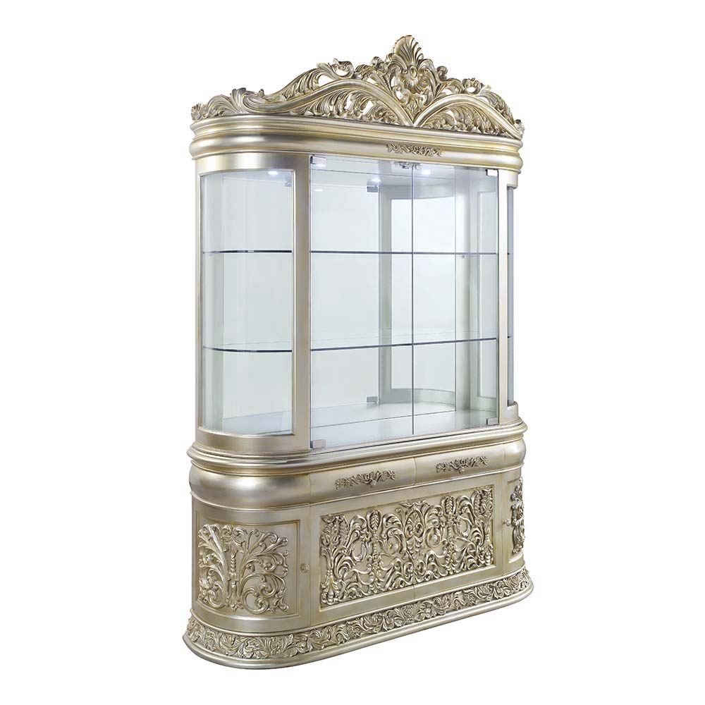 Sorina - Curio - Antique Gold Finish - Urban Living Furniture (Los Angeles, CA)