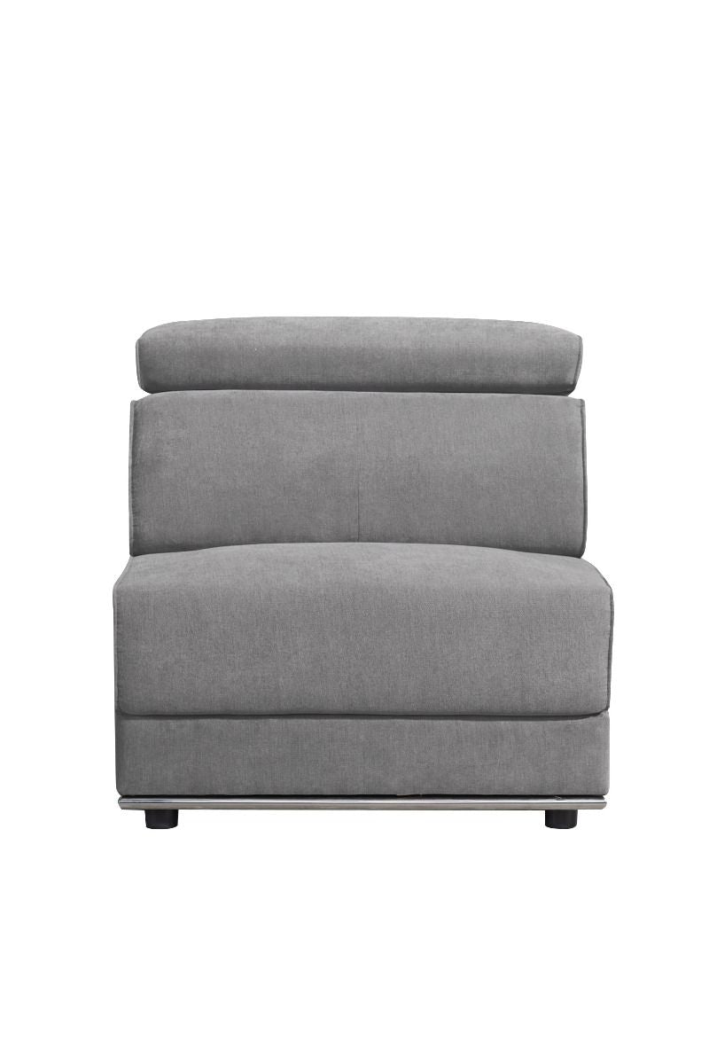 Alwin - Armless Chair - Dark Gray Fabric - Urban Living Furniture (Los Angeles, CA)