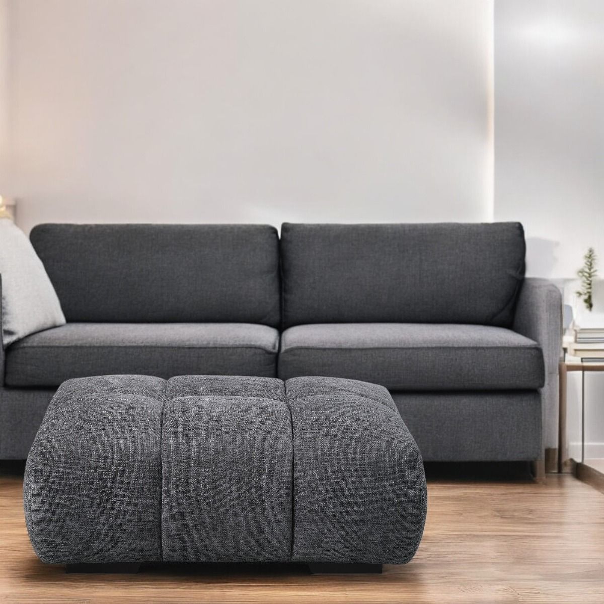 Chosen - Ottoman - Gray Chenille - Urban Living Furniture (Los Angeles, CA)