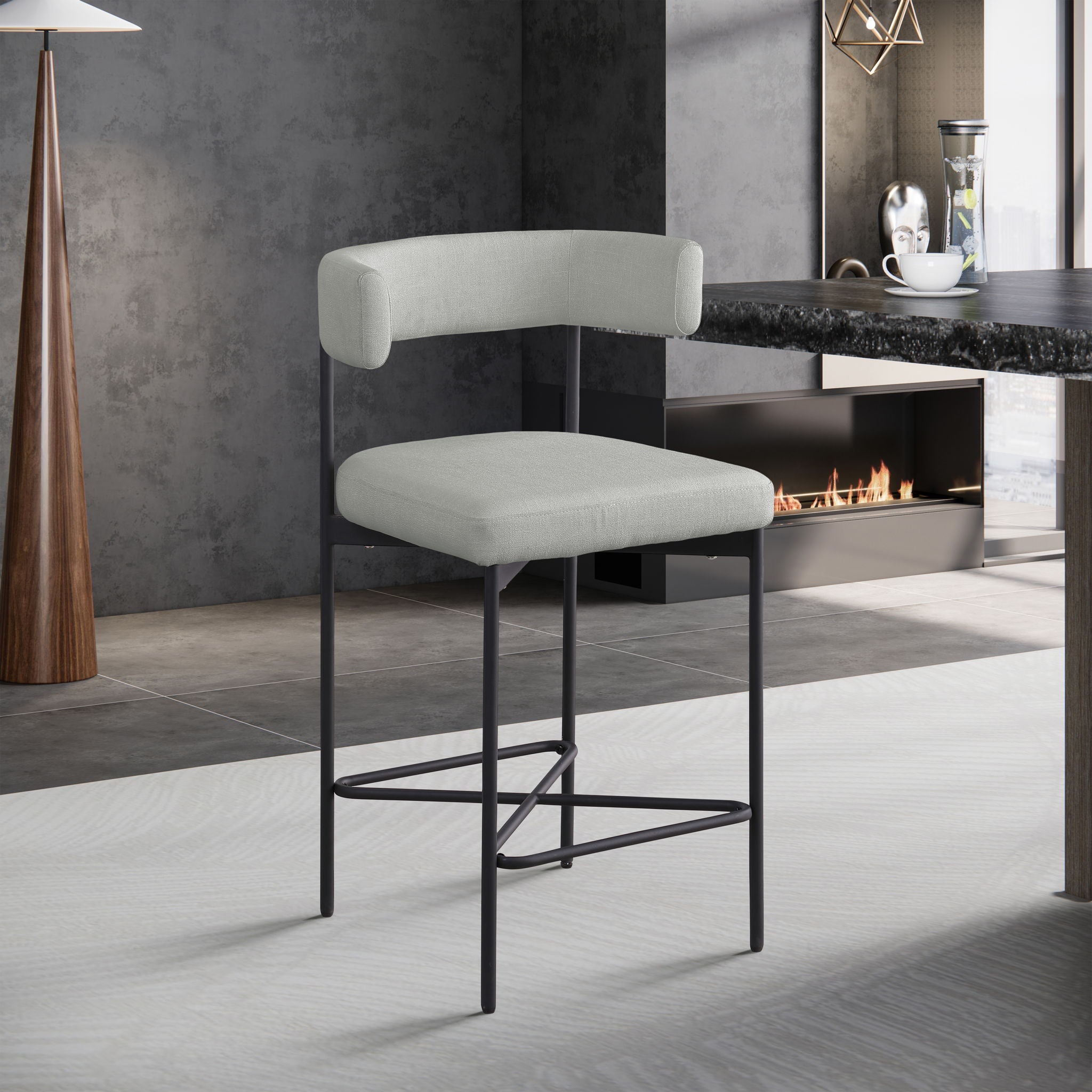 Rivage - Durable Stool With Black Frame (Set of 2) - Urban Living Furniture (Los Angeles, CA)