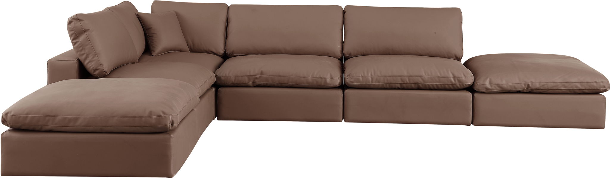 Comfy - 6 Piece Faux Leather Modular Sectional - Urban Living Furniture (Los Angeles, CA)