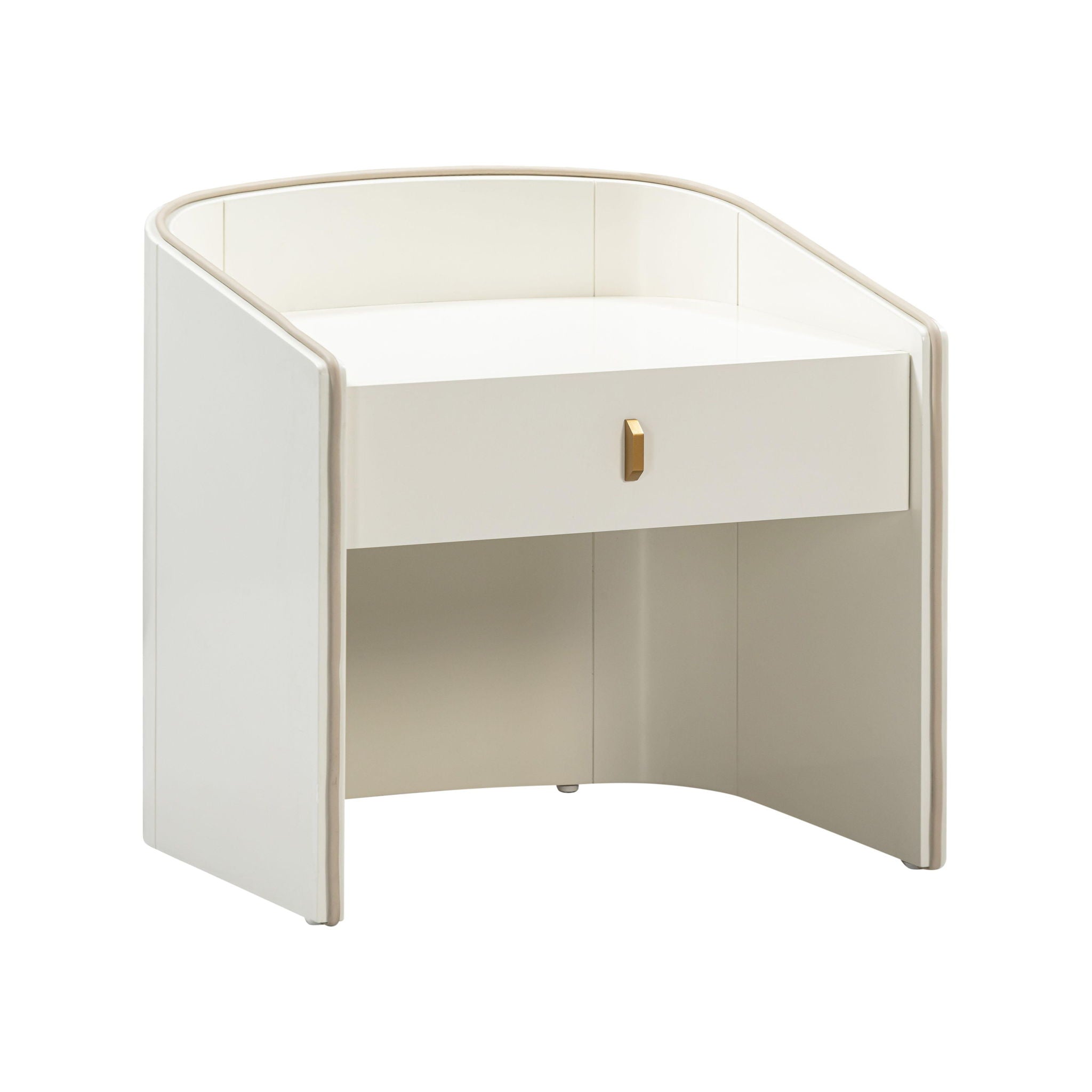 Collins - Lacquer Nightstand - Cream - Urban Living Furniture (Los Angeles, CA)