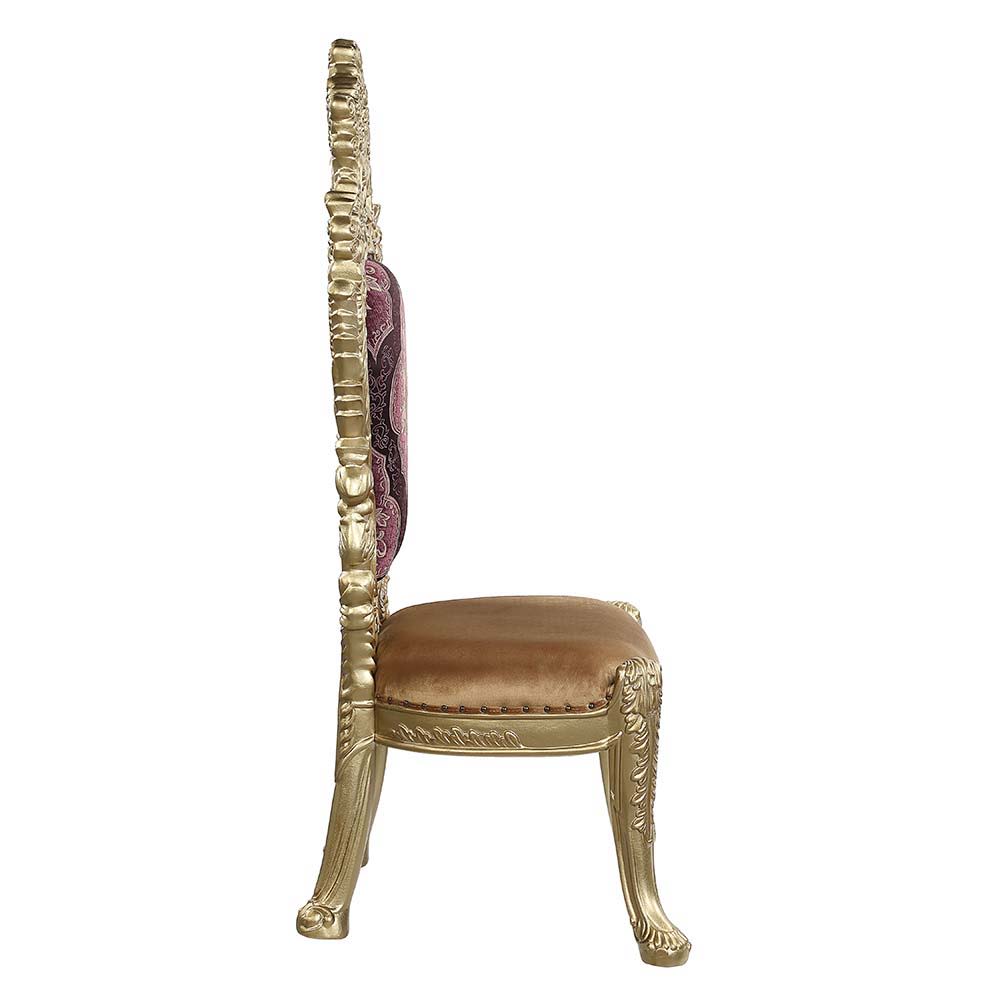Bernadette - Side Chair (Set of 2) - Pattern Fabric & Gold Finish - Urban Living Furniture (Los Angeles, CA)