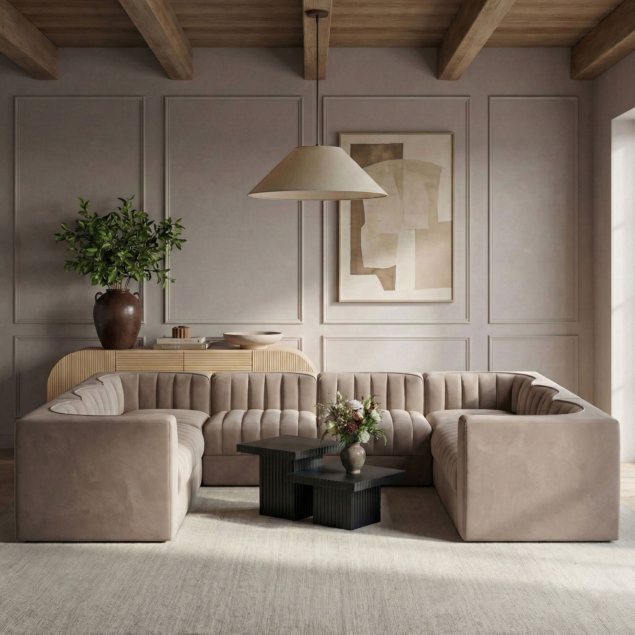 Rummi - Velvet Performance Fabric Upholstered Modular Sectional - Urban Living Furniture (Los Angeles, CA)