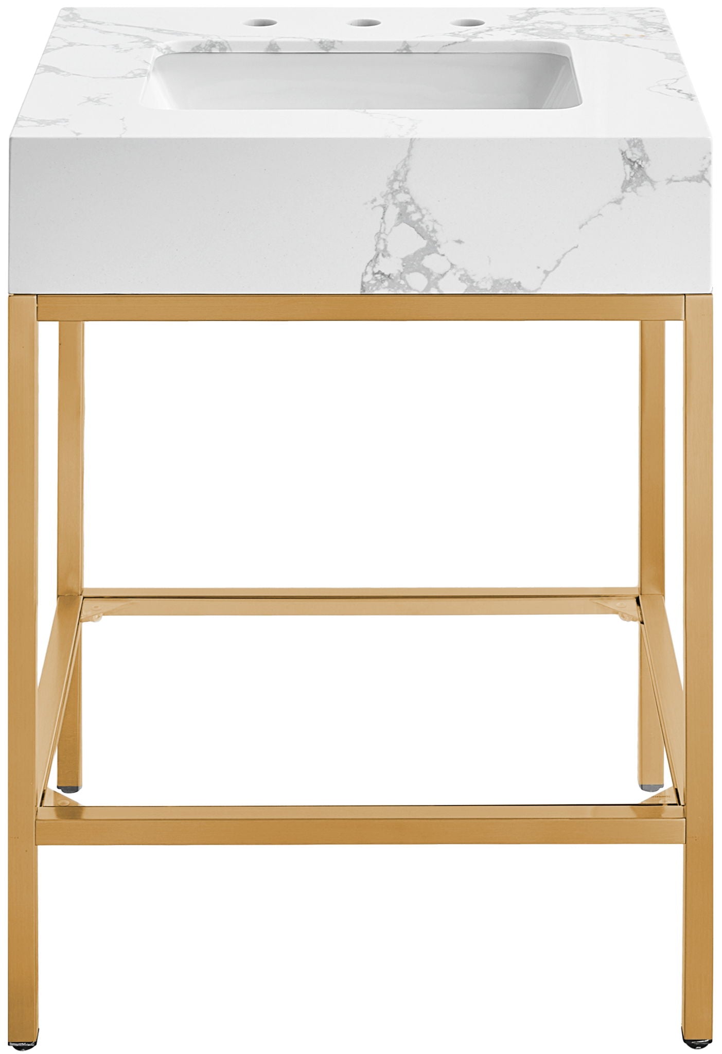 Marmo - Engineered Marble Bathroom Vanity With Gold Base - Urban Living Furniture (Los Angeles, CA)