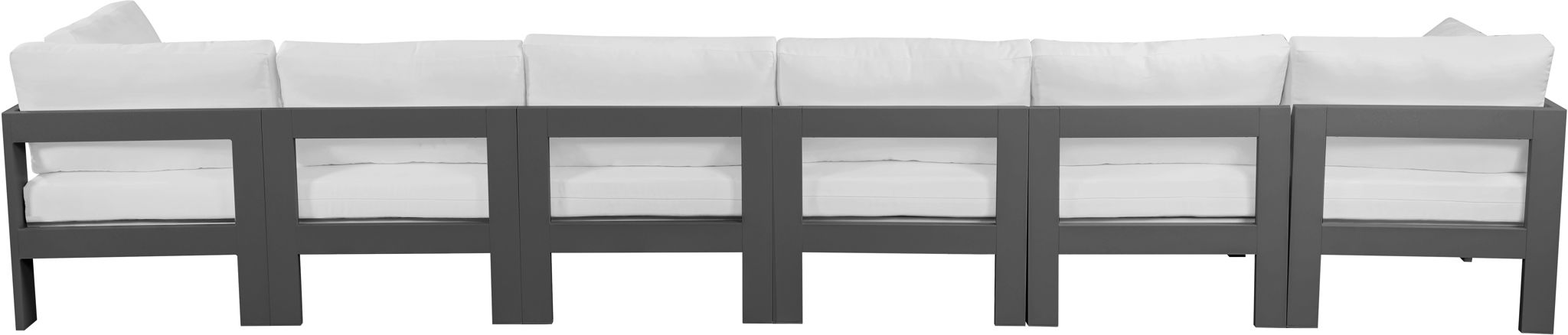 Nizuc - Outdoor Patio 6 Seat Modular Sofa With Gray Frame - Urban Living Furniture (Los Angeles, CA)