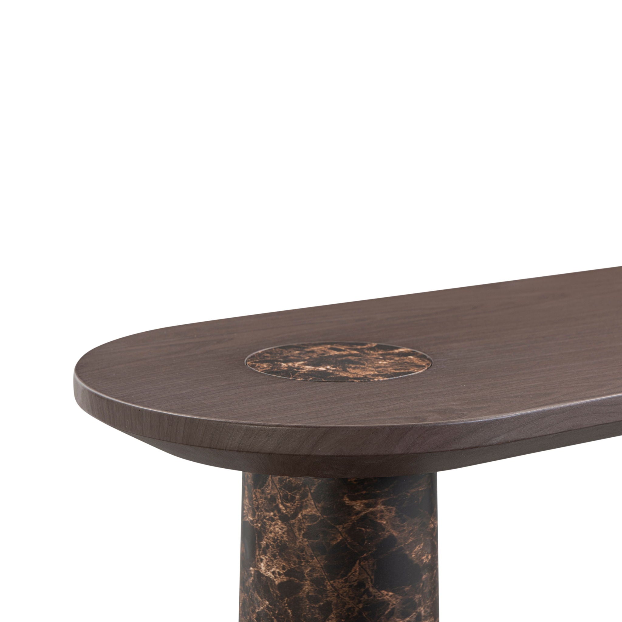 Braya - Faux Emperador Marble Console Table - Dark Brown - Urban Living Furniture (Los Angeles, CA)