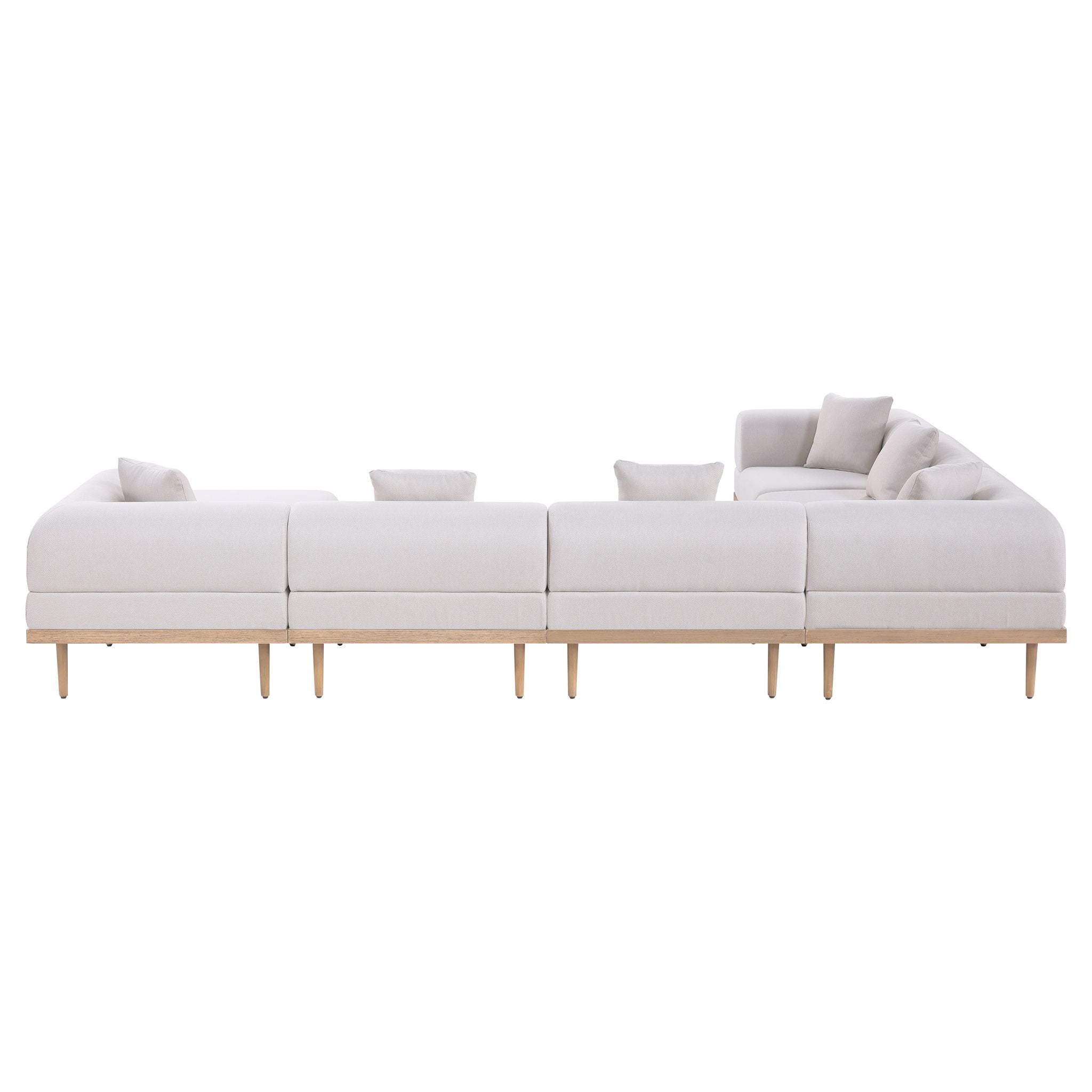 Laguna - 7 Piece Resilient Water Resistant Fabric 142" Upholstered Outdoor Patio Modular Sectional - Urban Living Furniture (Los Angeles, CA)