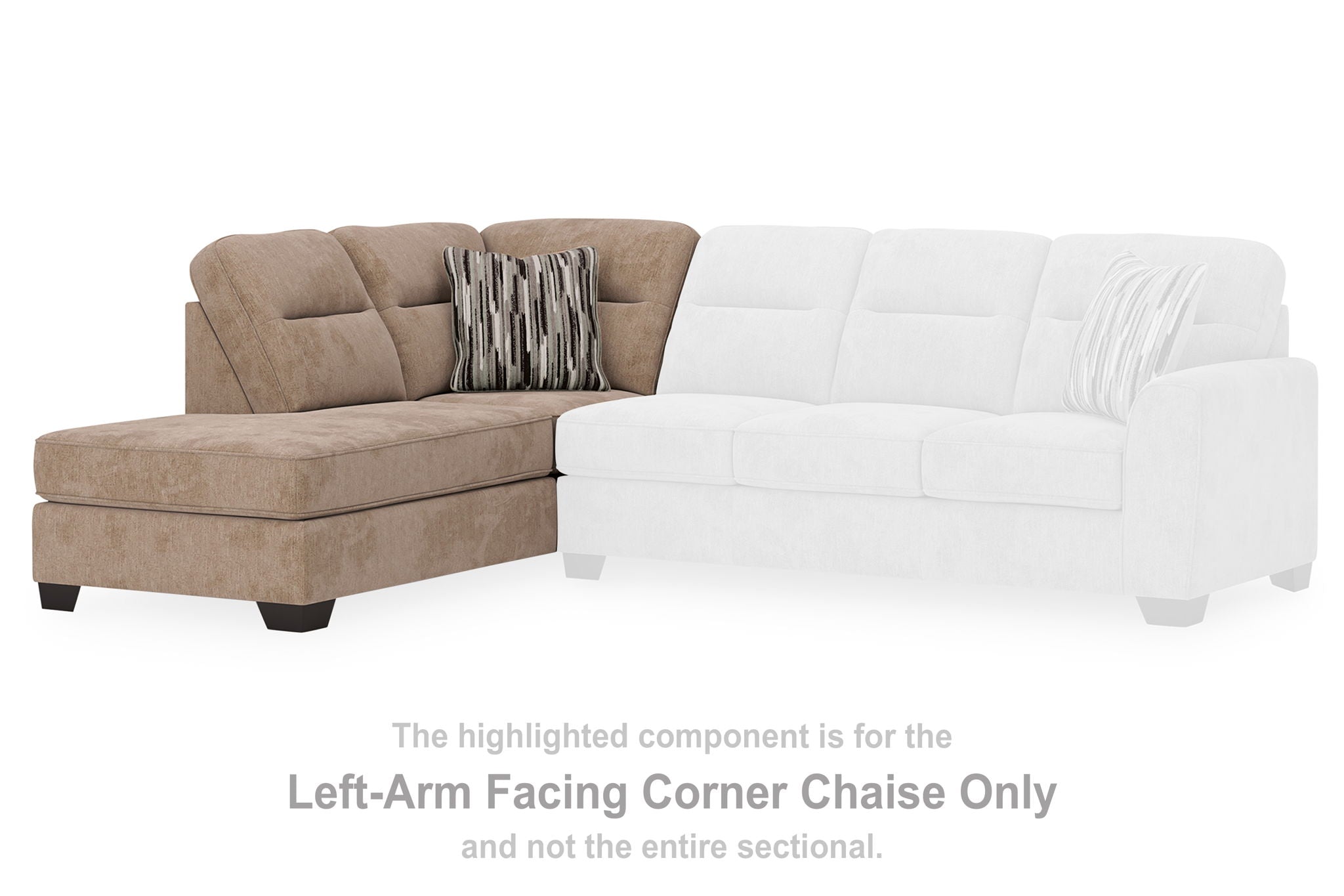 Olten - LAF Corner Chaise - Mocha - Urban Living Furniture (Los Angeles, CA)