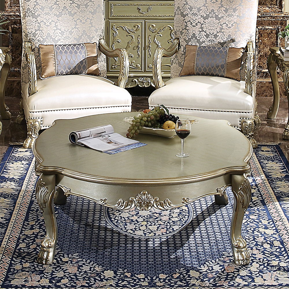 Dresden II - Coffee Table - Gold Patina & Bone - Urban Living Furniture (Los Angeles, CA)