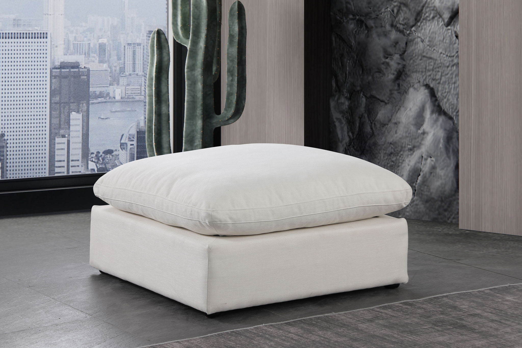 Comfy - Linen Ottoman - Urban Living Furniture (Los Angeles, CA)