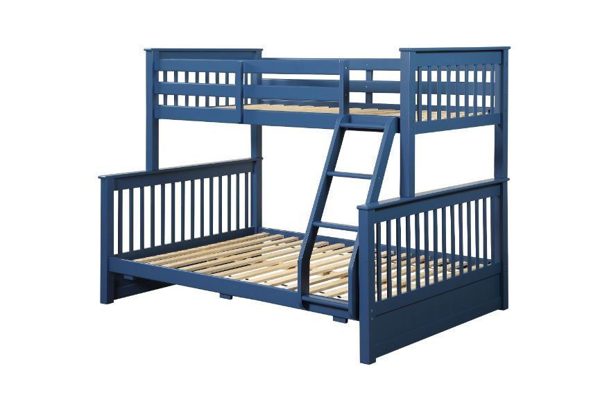 Harley II - Twin Over Full Bunk Bed - Navy Blue Finish - Urban Living Furniture (Los Angeles, CA)