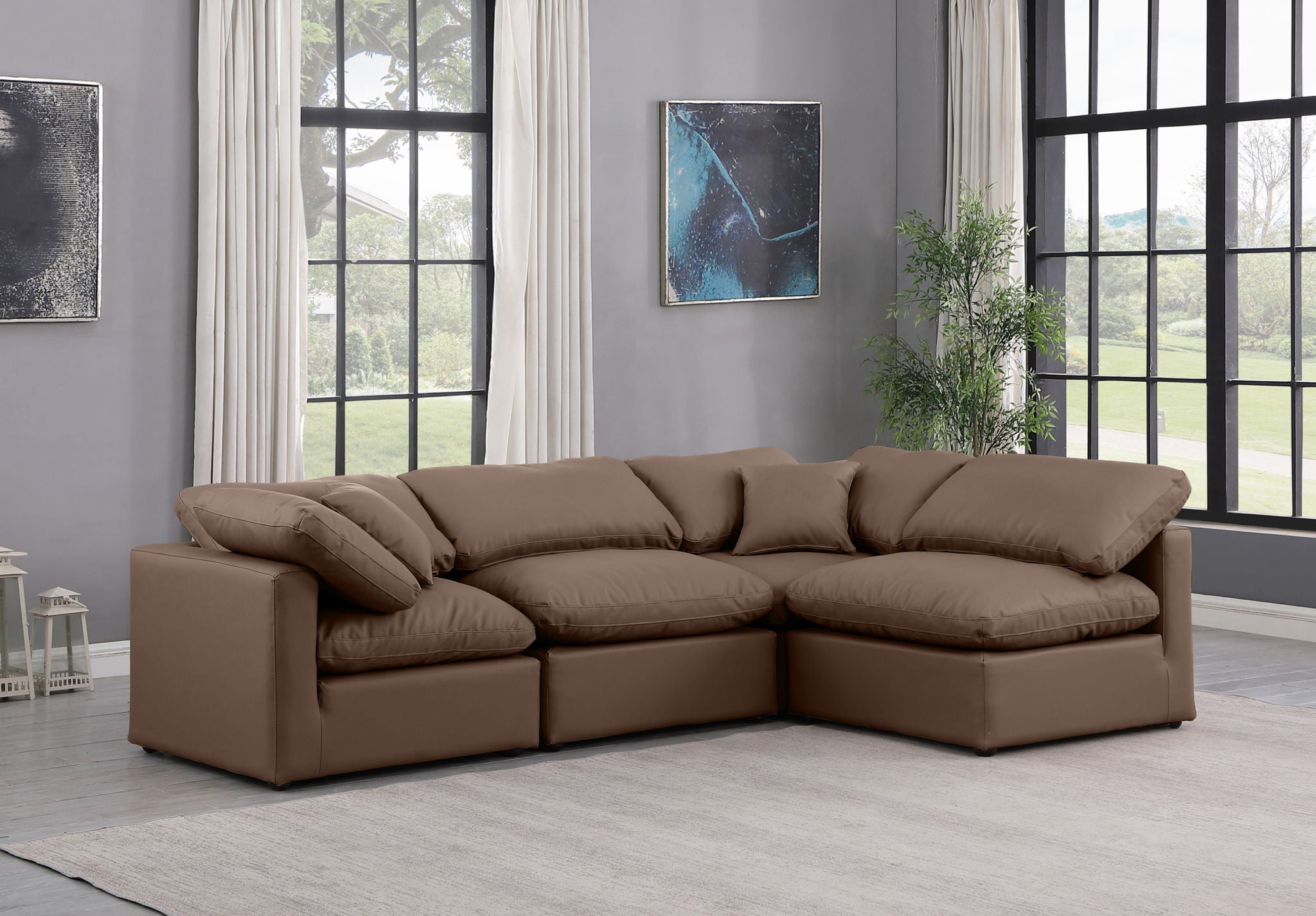 Indulge - Faux Leather 4 Piece Modular Sectional - Urban Living Furniture (Los Angeles, CA)