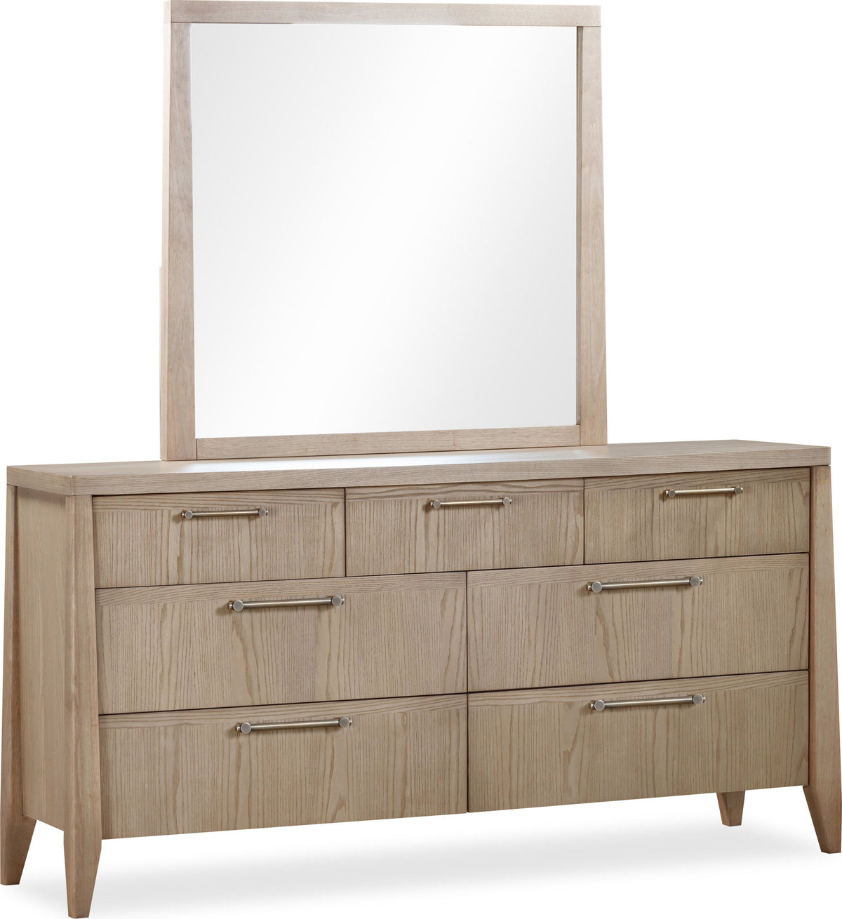 Sumire - Seven Drawer Ash Wood Dresser - Ginger