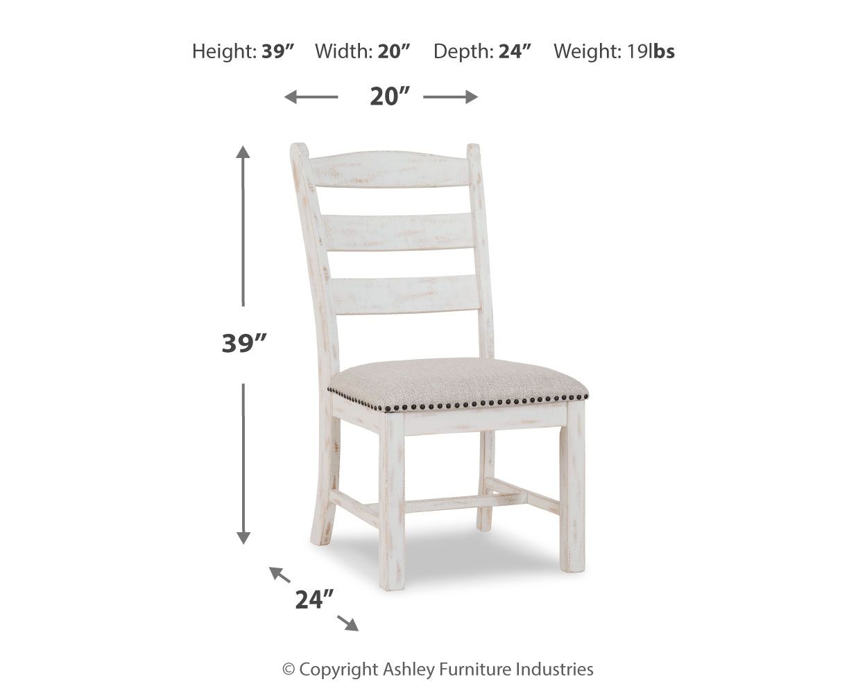 Valebeck - Beige / White - Dining UPH Side Chair (Set of 2) - Urban Living Furniture (Los Angeles, CA)