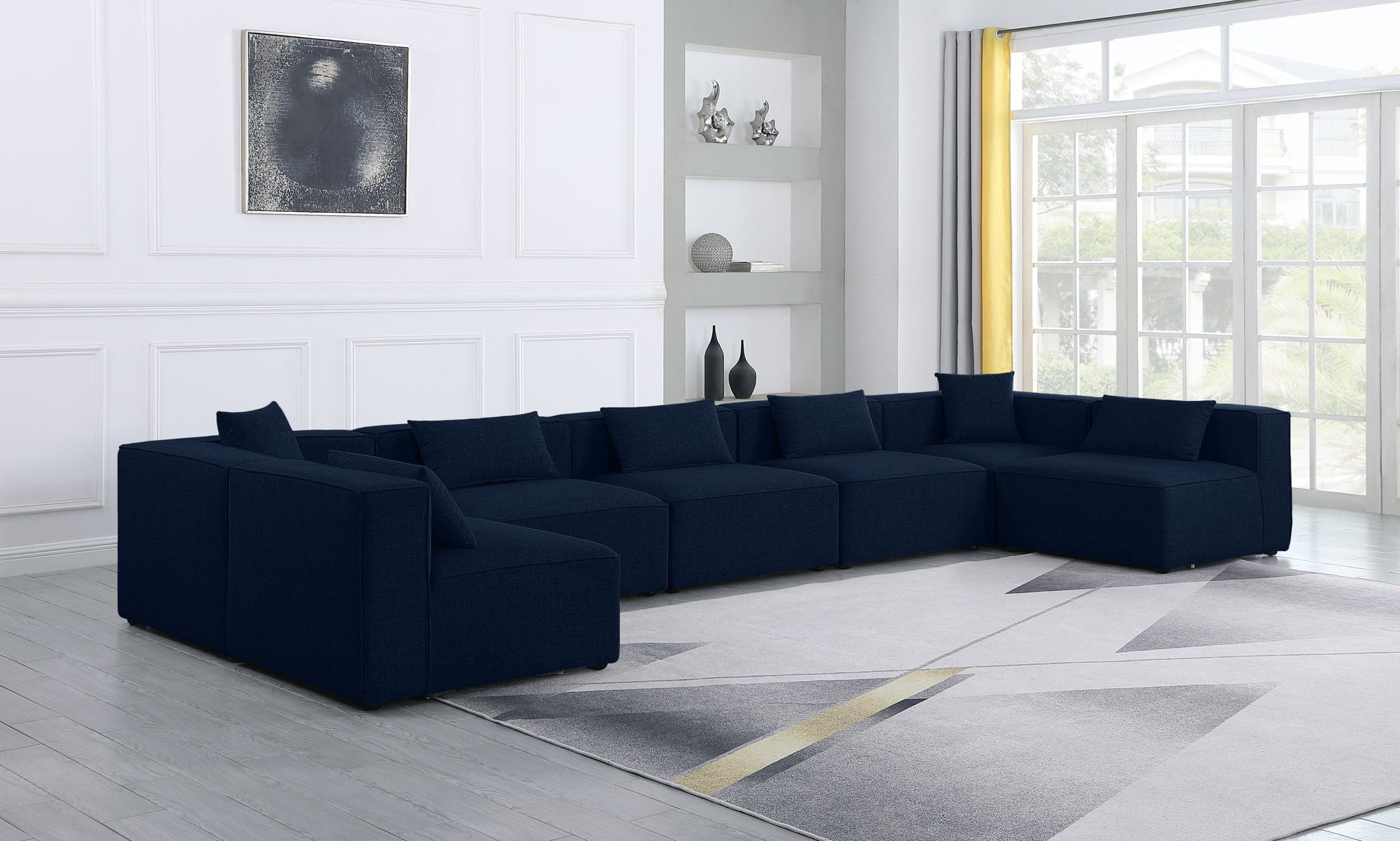Cube - Linen 7 Piece Modular U-Shaped Sectional - Urban Living Furniture (Los Angeles, CA)