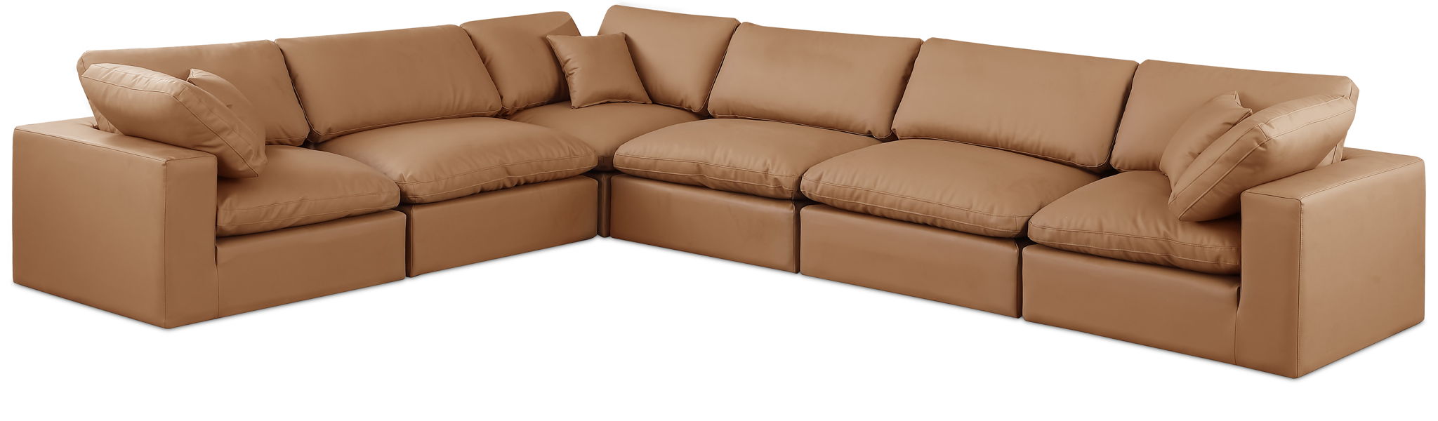 Comfy - 6 Piece Faux Leather Modular Corner Sectional - Urban Living Furniture (Los Angeles, CA)
