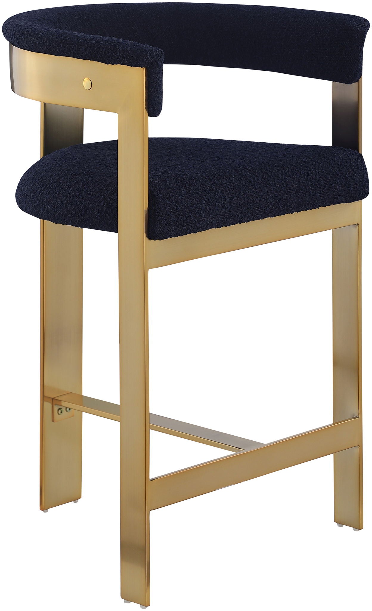 Romeo - Boucle Counter Stool With Gold Base (Set of 2) - Urban Living Furniture (Los Angeles, CA)