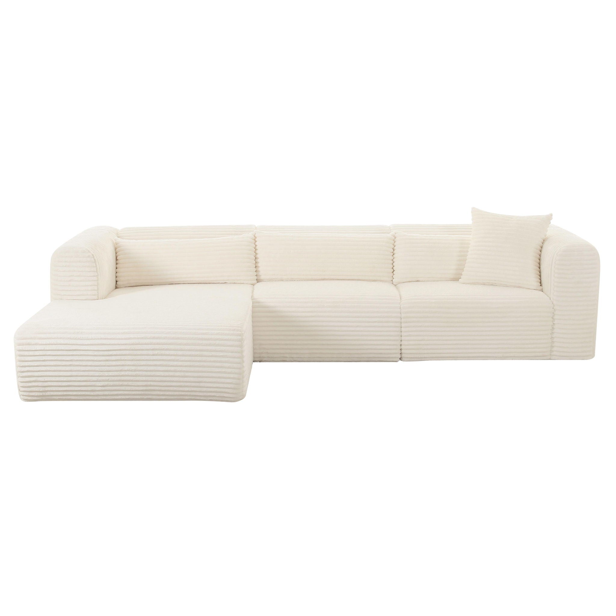 Tarra - Fluffy Oversized Corduroy Modular Sectional - Urban Living Furniture (Los Angeles, CA)