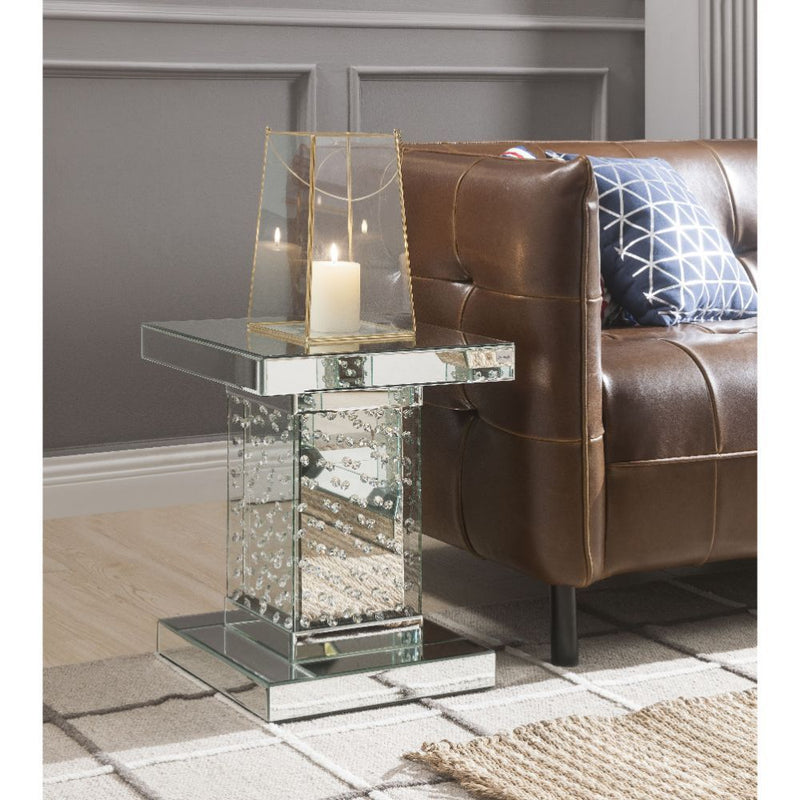 Nysa - End Table - Mirrored & Faux Crystals - 20" - Urban Living Furniture (Los Angeles, CA)