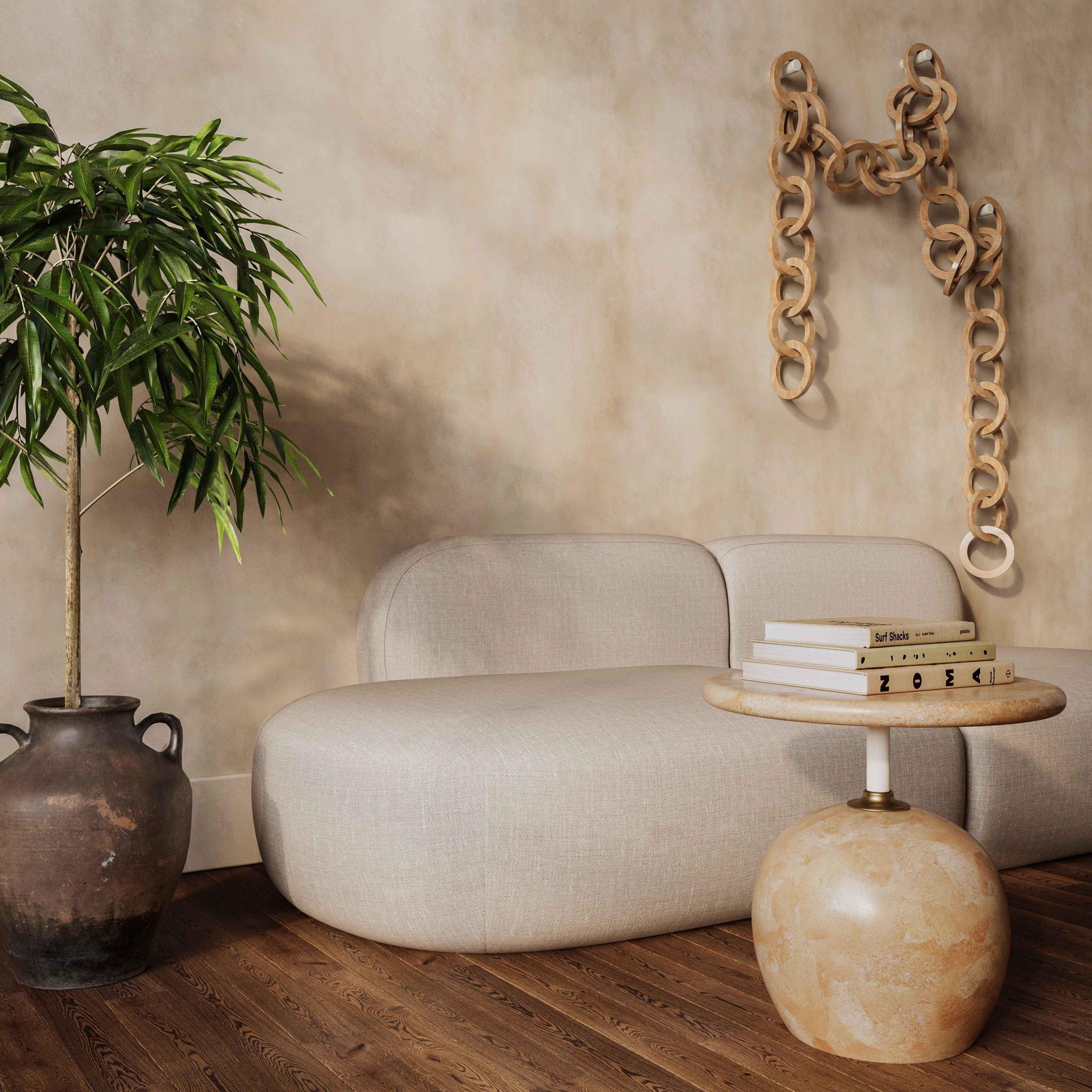 Mire - Faux Marble Side Table - Rose - Urban Living Furniture (Los Angeles, CA)