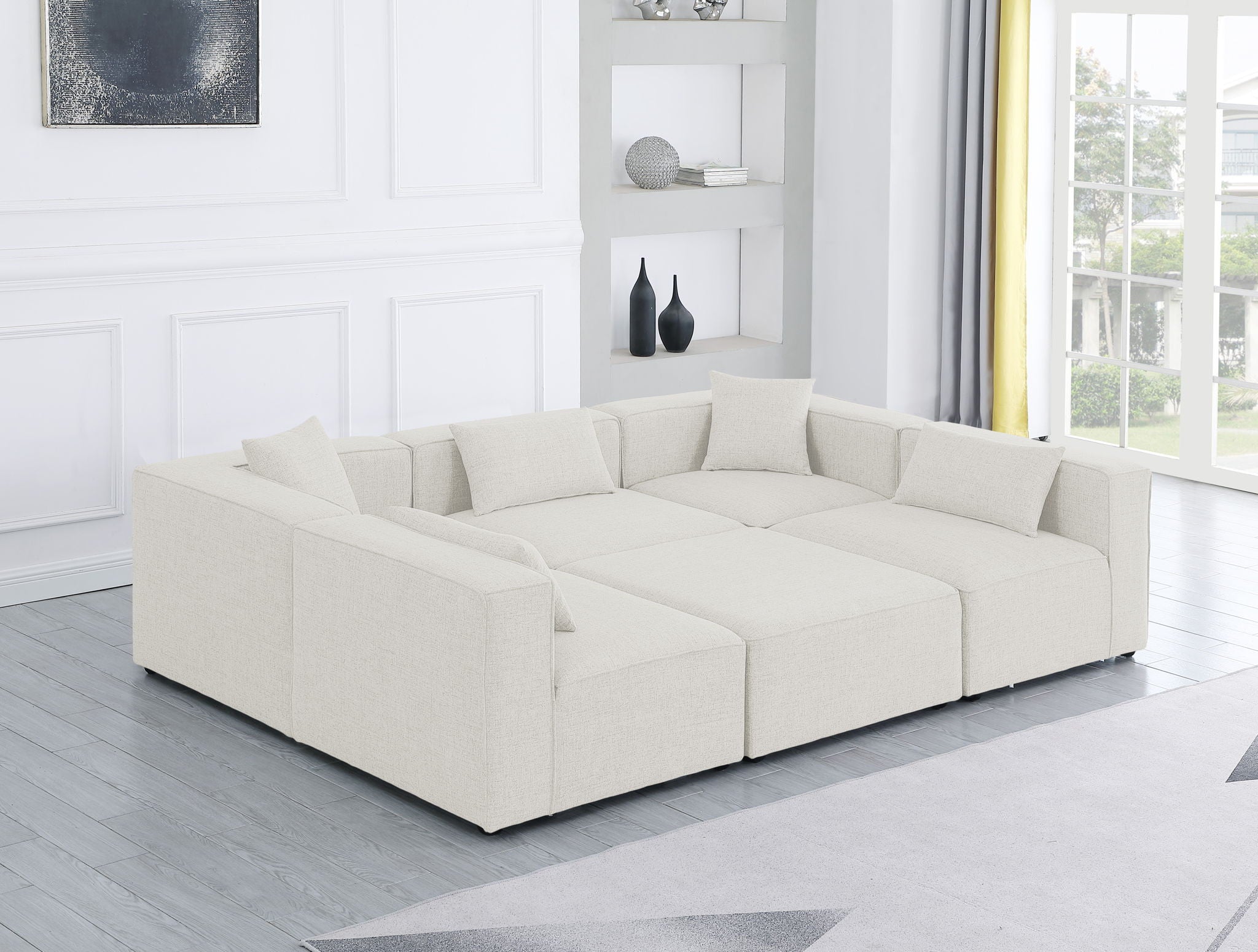 Cube - Linen 6 Piece Modular Sectional - Urban Living Furniture (Los Angeles, CA)