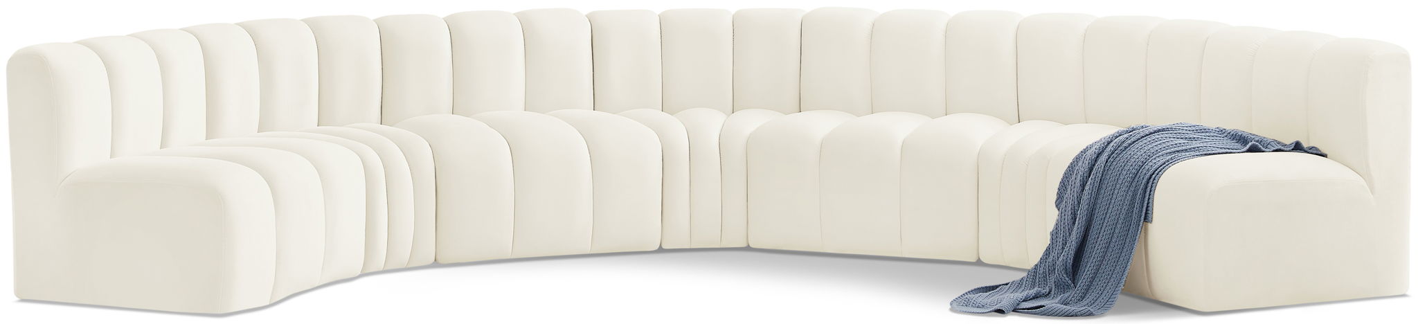 Arc - Velvet 7 Piece U-Shaped Modular Sofa - Urban Living Furniture (Los Angeles, CA)