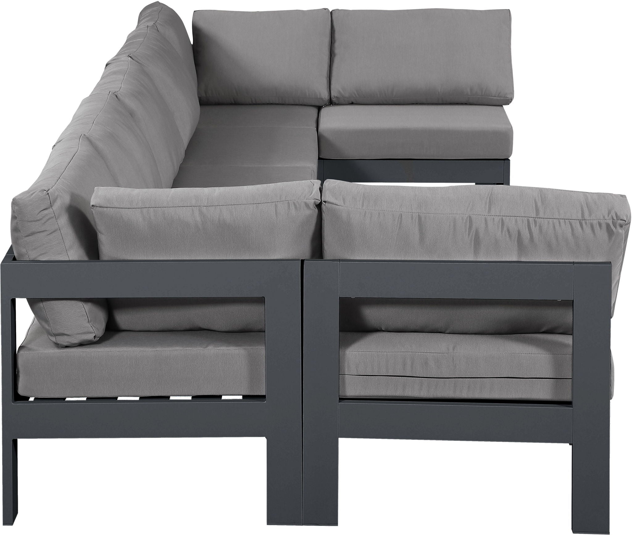 Nizuc - Outdoor Patio 7 Piece Modular Sectional With Gray Frame - Urban Living Furniture (Los Angeles, CA)