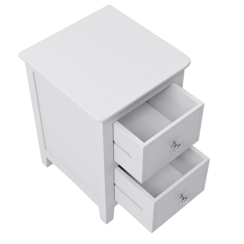 Modern Nightstand, Bed Side Table With 2 Drawers For Bedroom