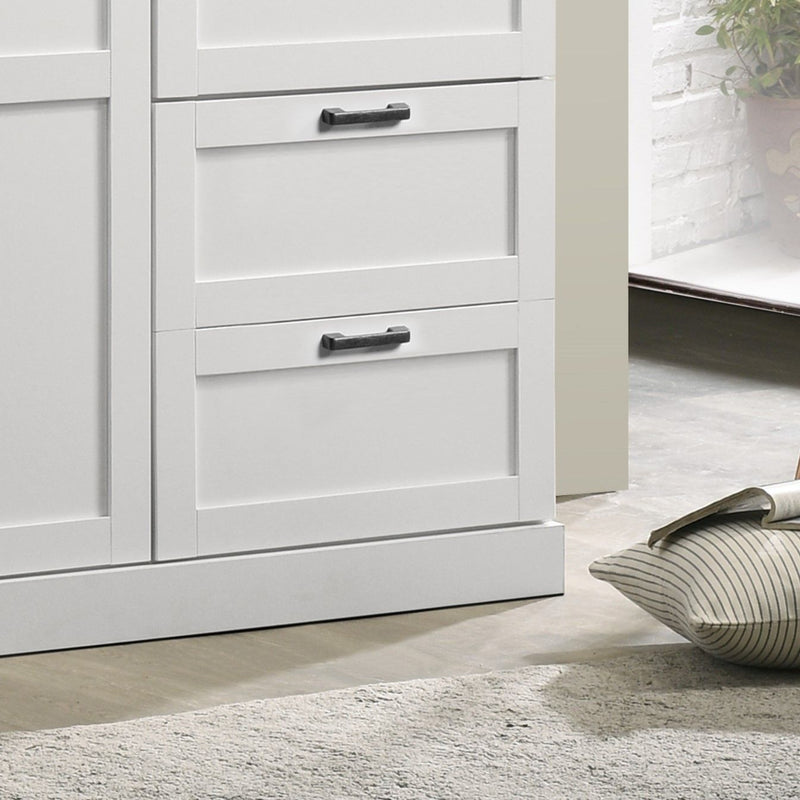 Aubree - Wardrobe Cabinet Armoire With 2 Drawers And Hanging Rod - White - Urban Living Furniture (Los Angeles, CA)