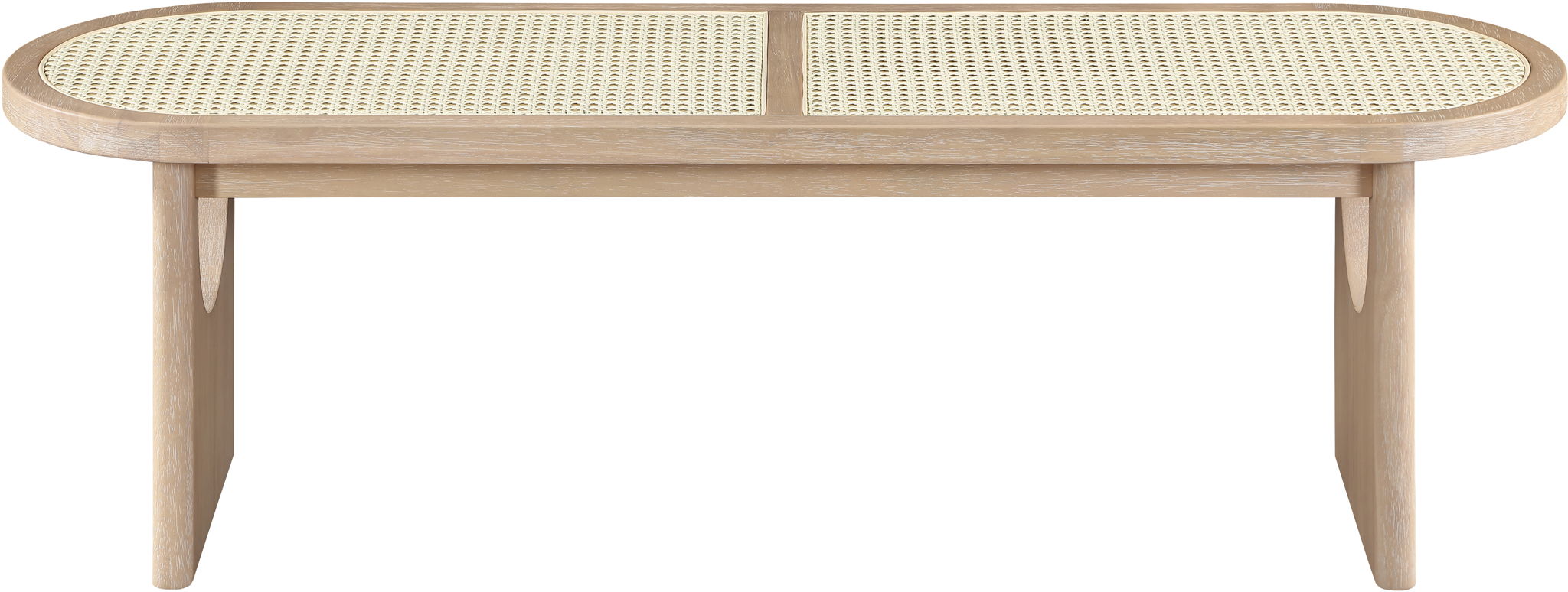 Canovia - Solid Wood And Faux Cane Bench - Urban Living Furniture (Los Angeles, CA)