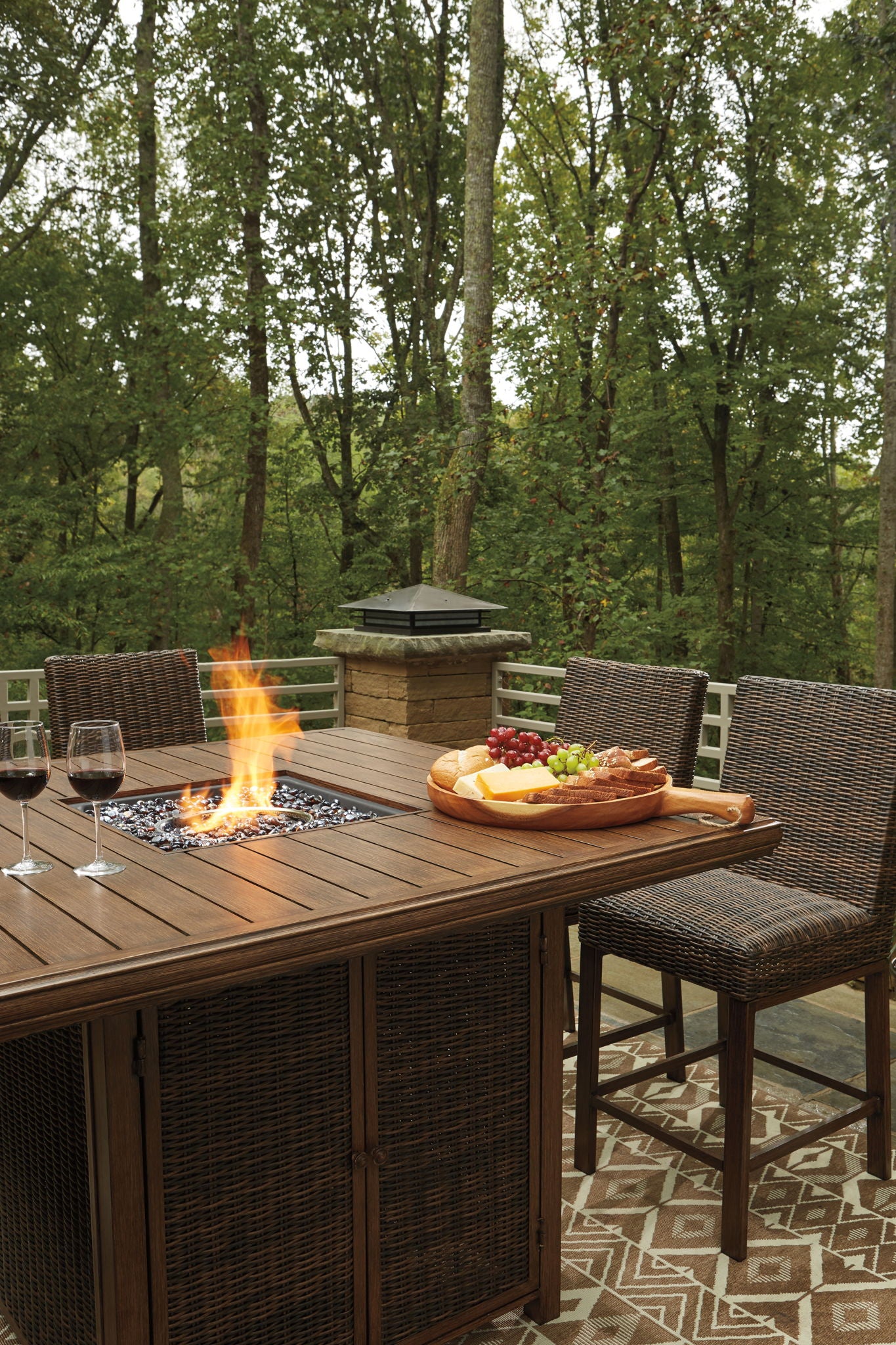 Paradise Trail - Outdoor Fire Pit Table Set - Urban Living Furniture (Los Angeles, CA)