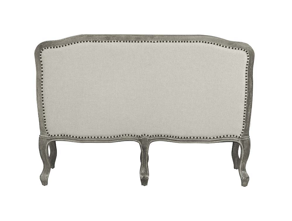 Tania - Loveseat - Cream Linen & Brown Finish - Urban Living Furniture (Los Angeles, CA)